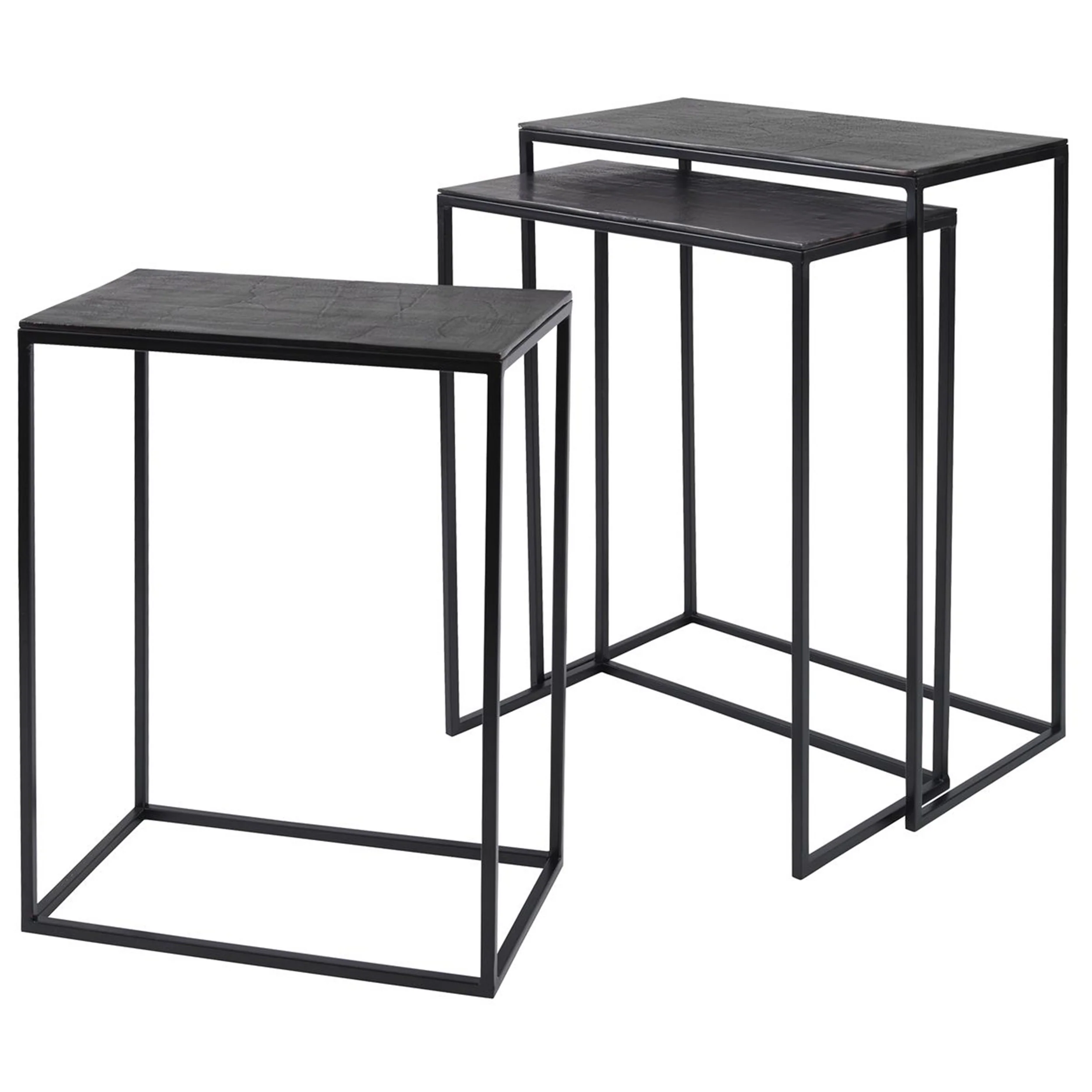Coreene Nesting Tables, Set of 3, Black - Image 2