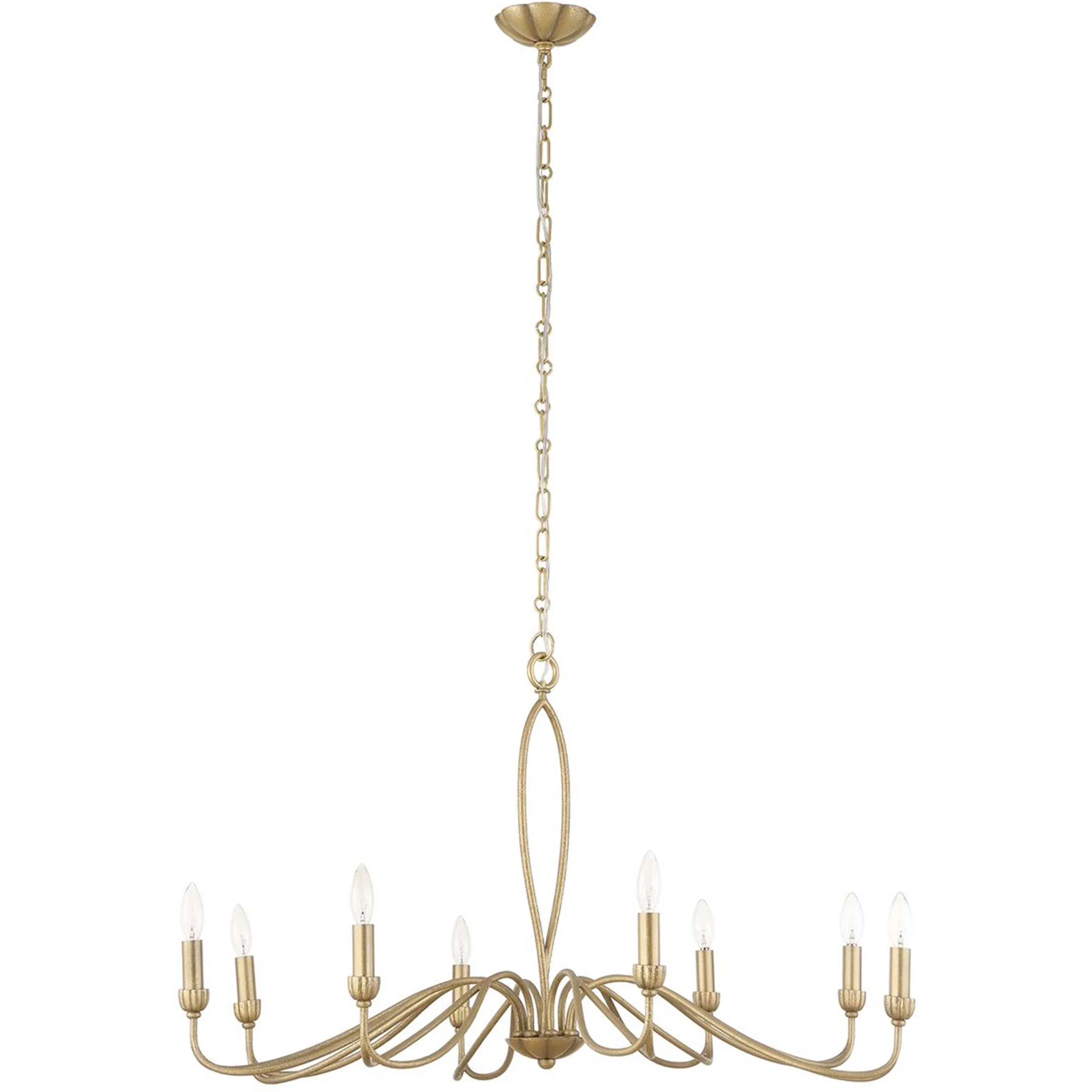 Corella 8 Light Chandelier, Soft Gold