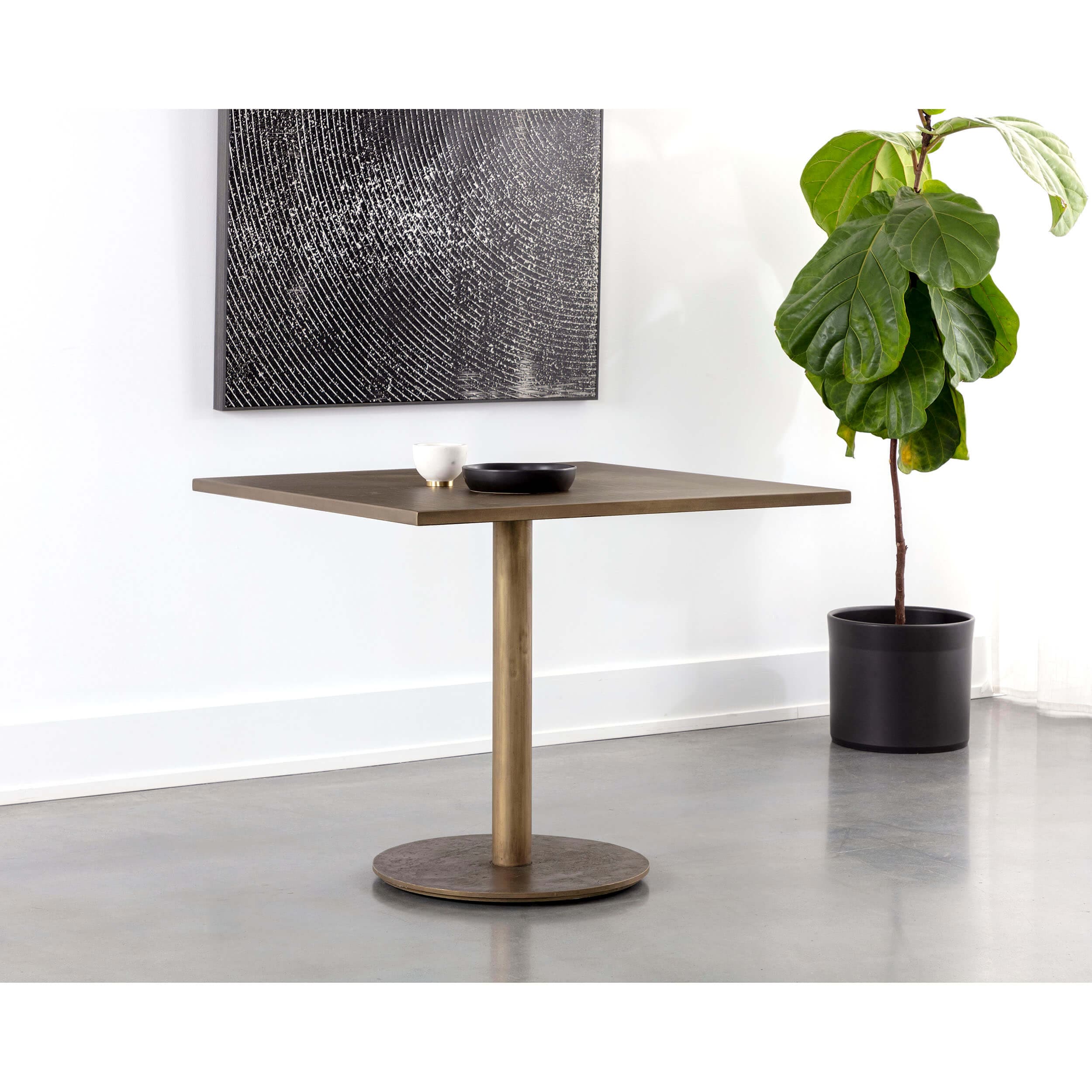 Corina Bistro Table, Antique Brass - Image 6