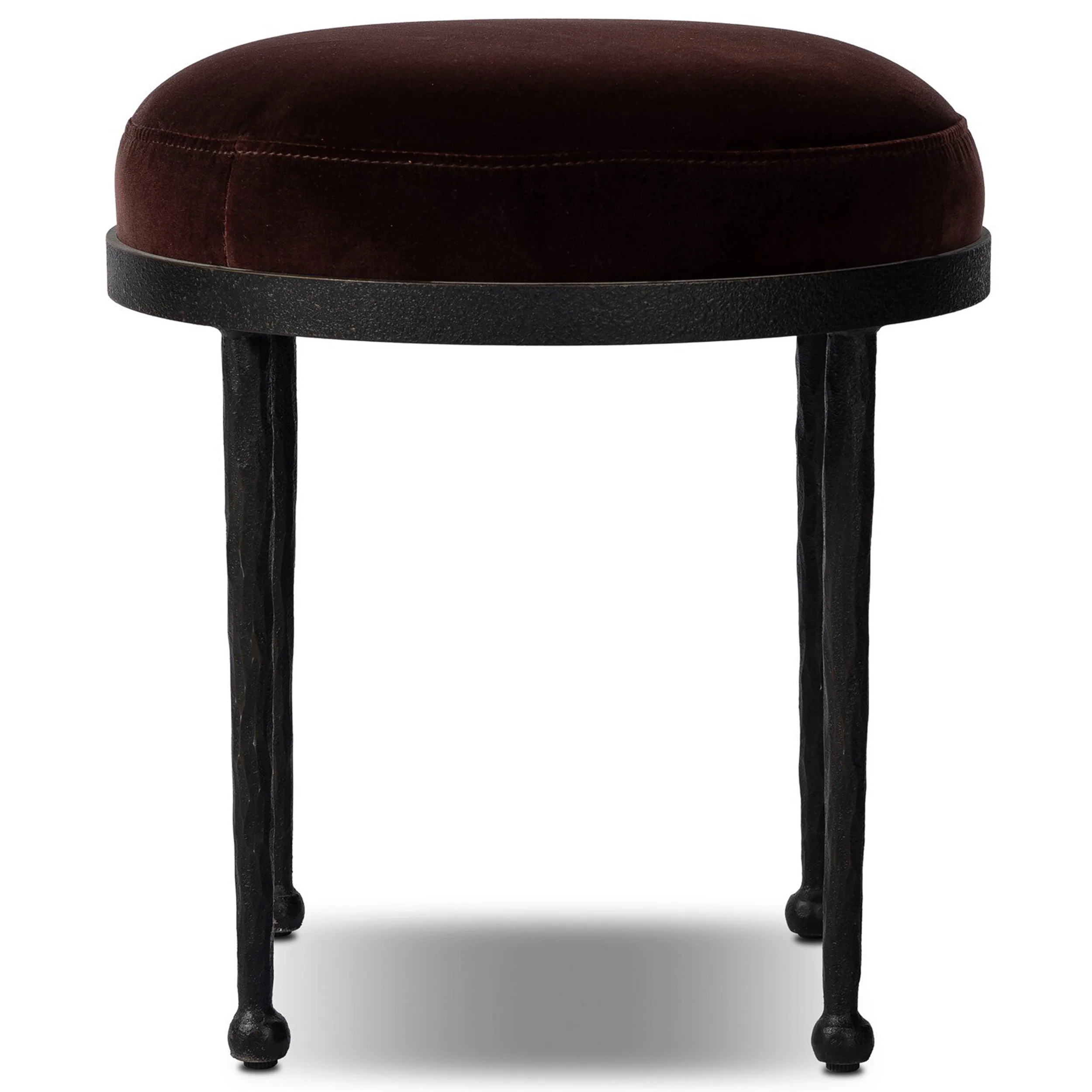 Corinne Accent Stool, Surrey Plum by Four Hands - Image 2