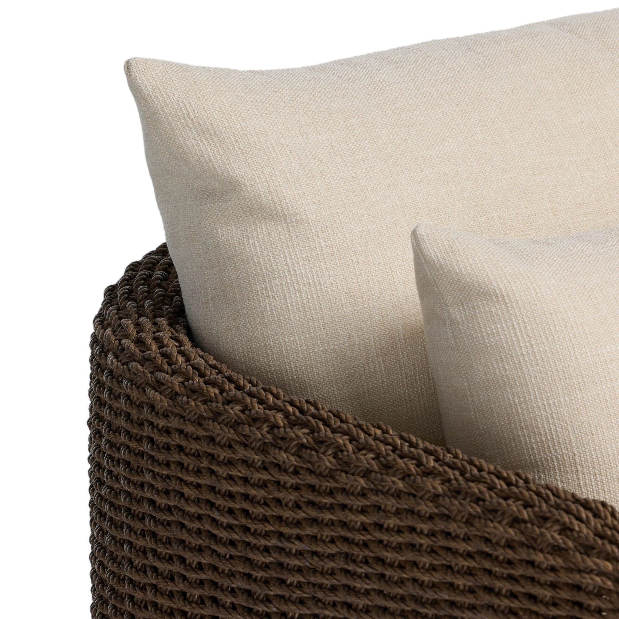 Corrigan Outdoor Swivel Chair, Dark Textured Woven by Four Hands - Image 6