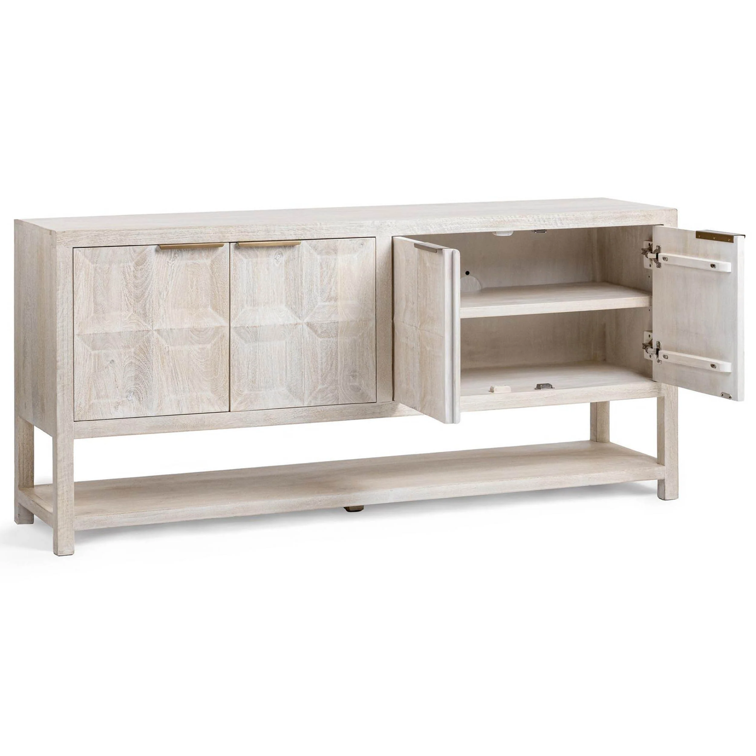 Costa 4 Door Cabinet, Cream - Image 3