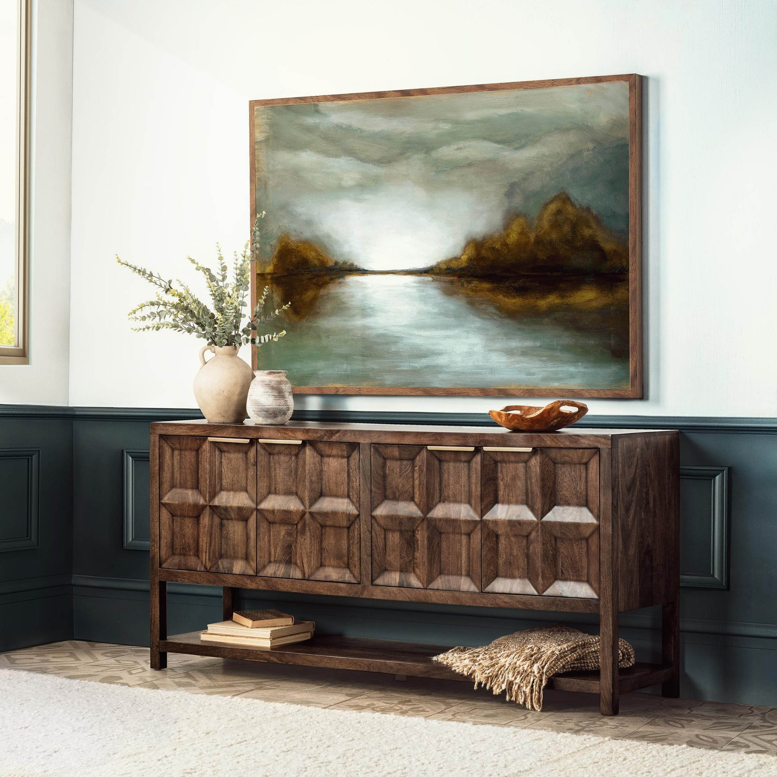 Costa 4 Door Cabinet, Tundra Brown - Image 7