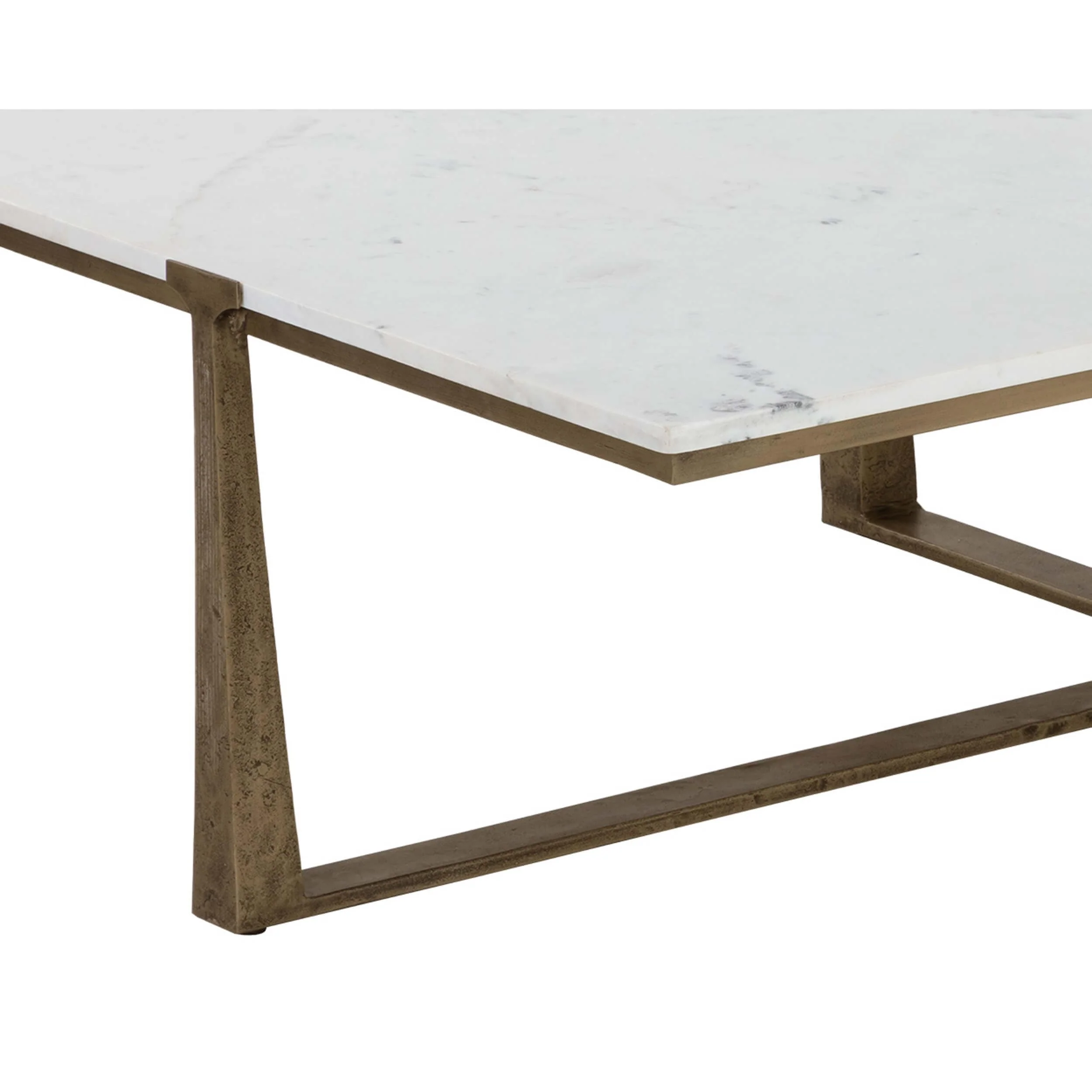 Cowell Coffee Table, Antique Brass - Image 4
