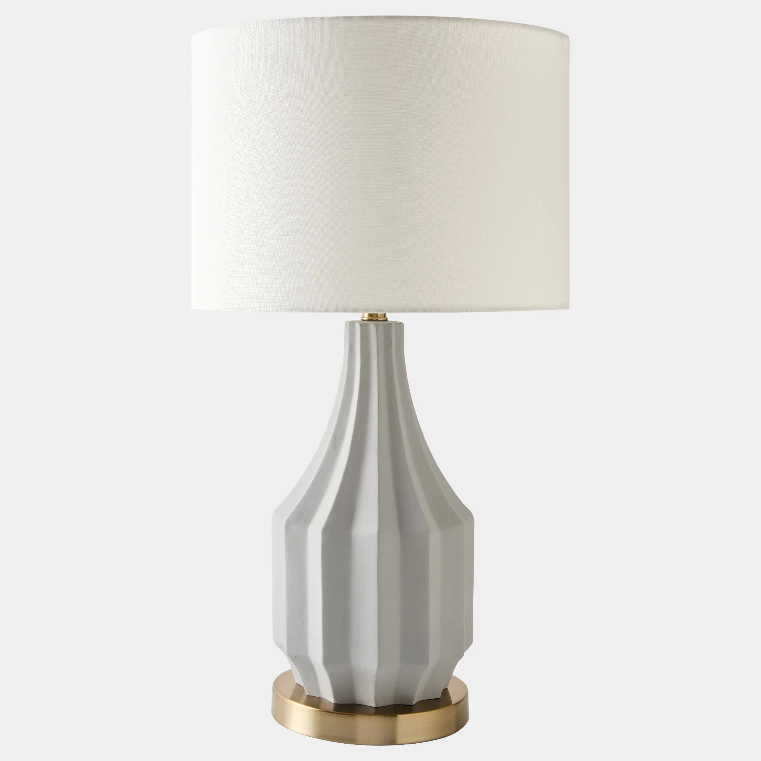 Crandall Fluted Lamp, Gray