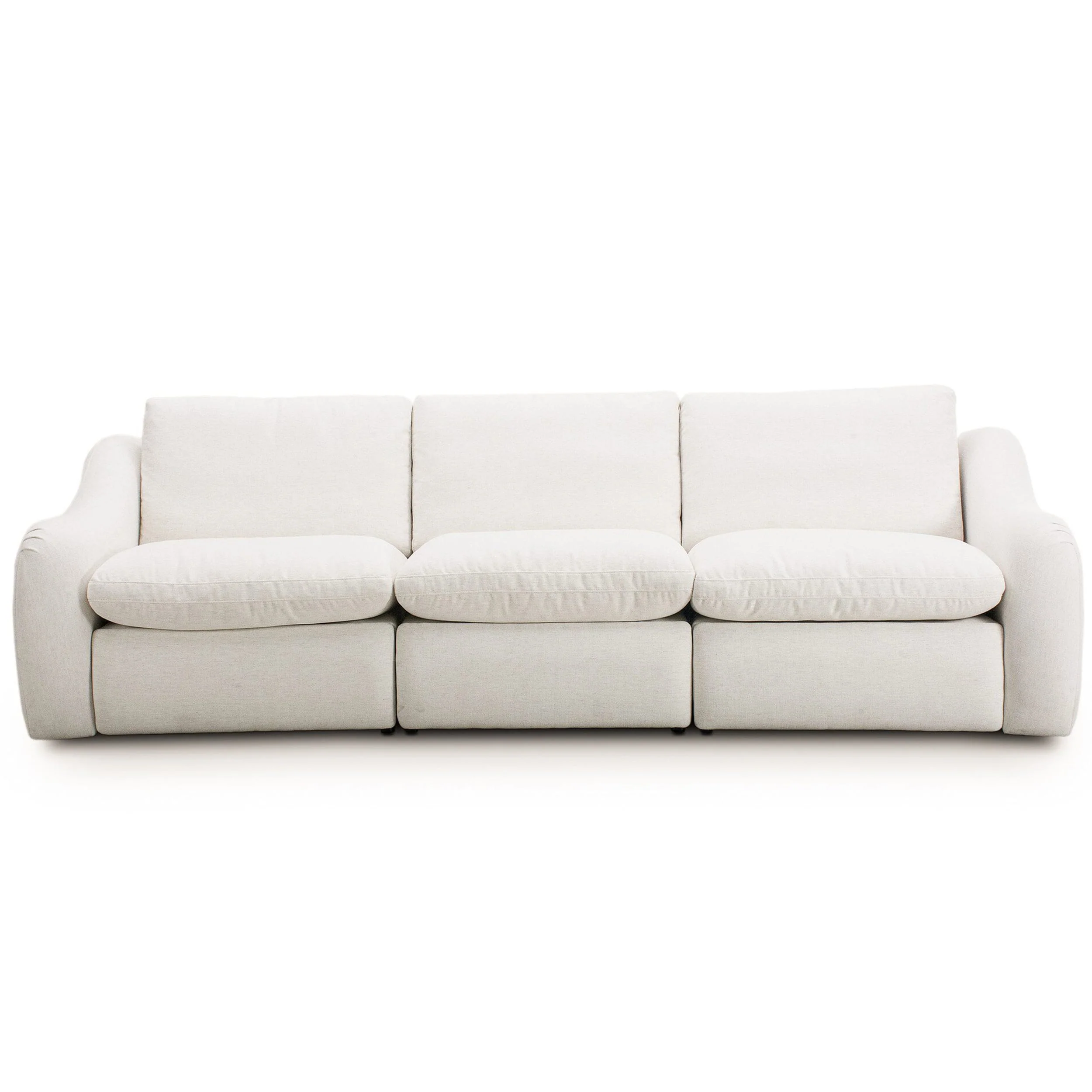 Crawford 3 Piece Power Recliner Sofa, Nomad Snow by Four Hands