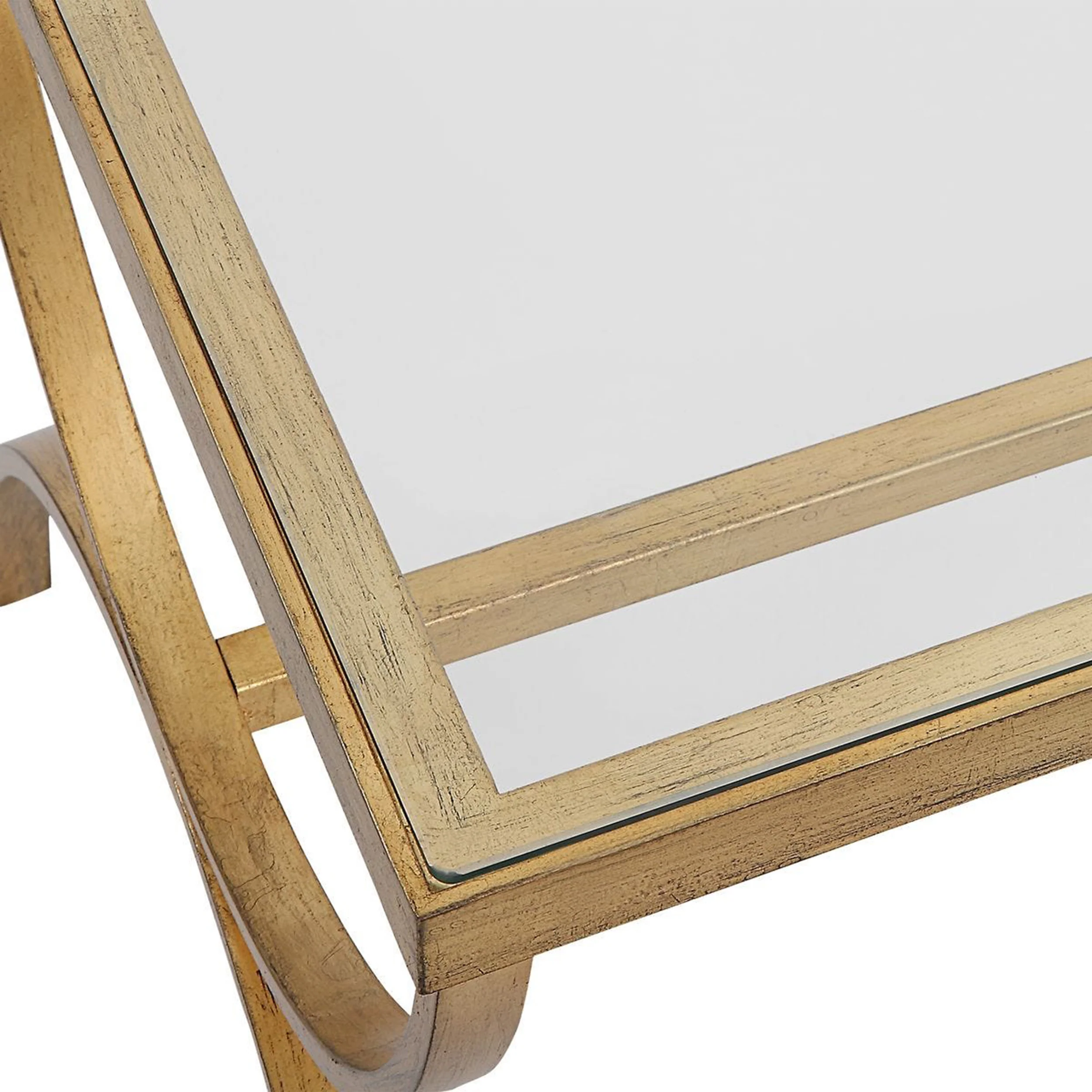Crescent Coffee Table, Antique Gold - Image 4