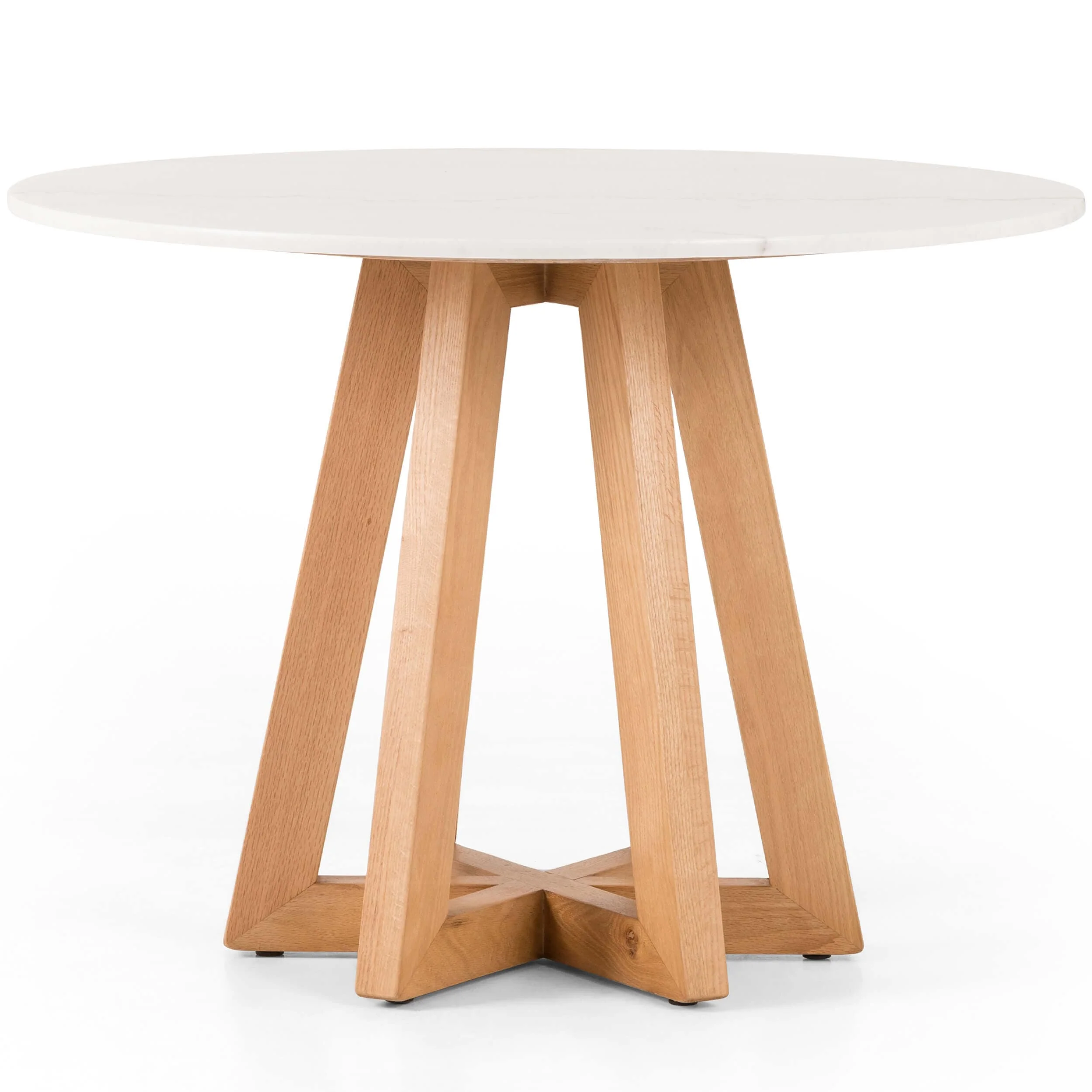 Creston 42" Dining Table, White Marble