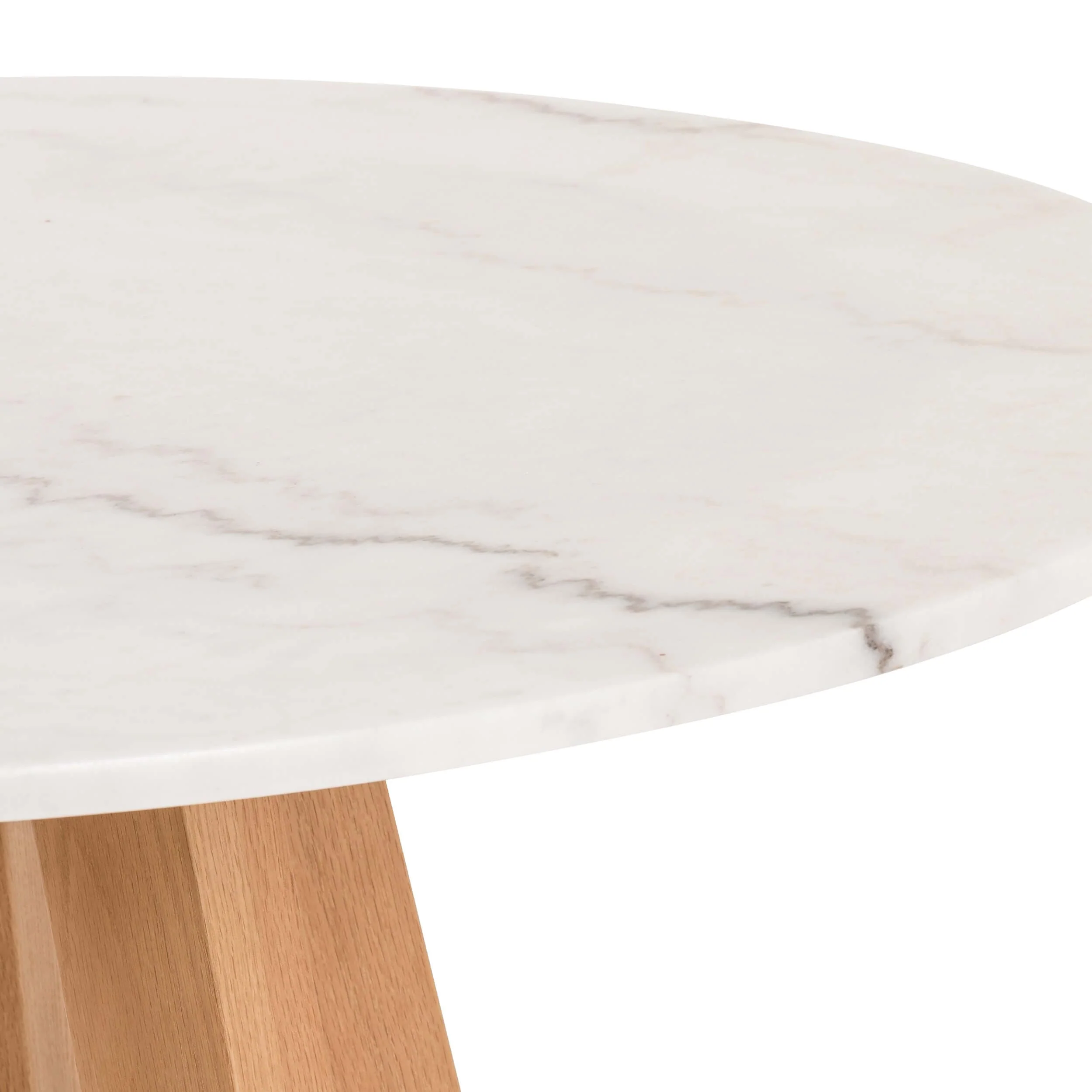 Creston 42" Dining Table, White Marble - Image 3