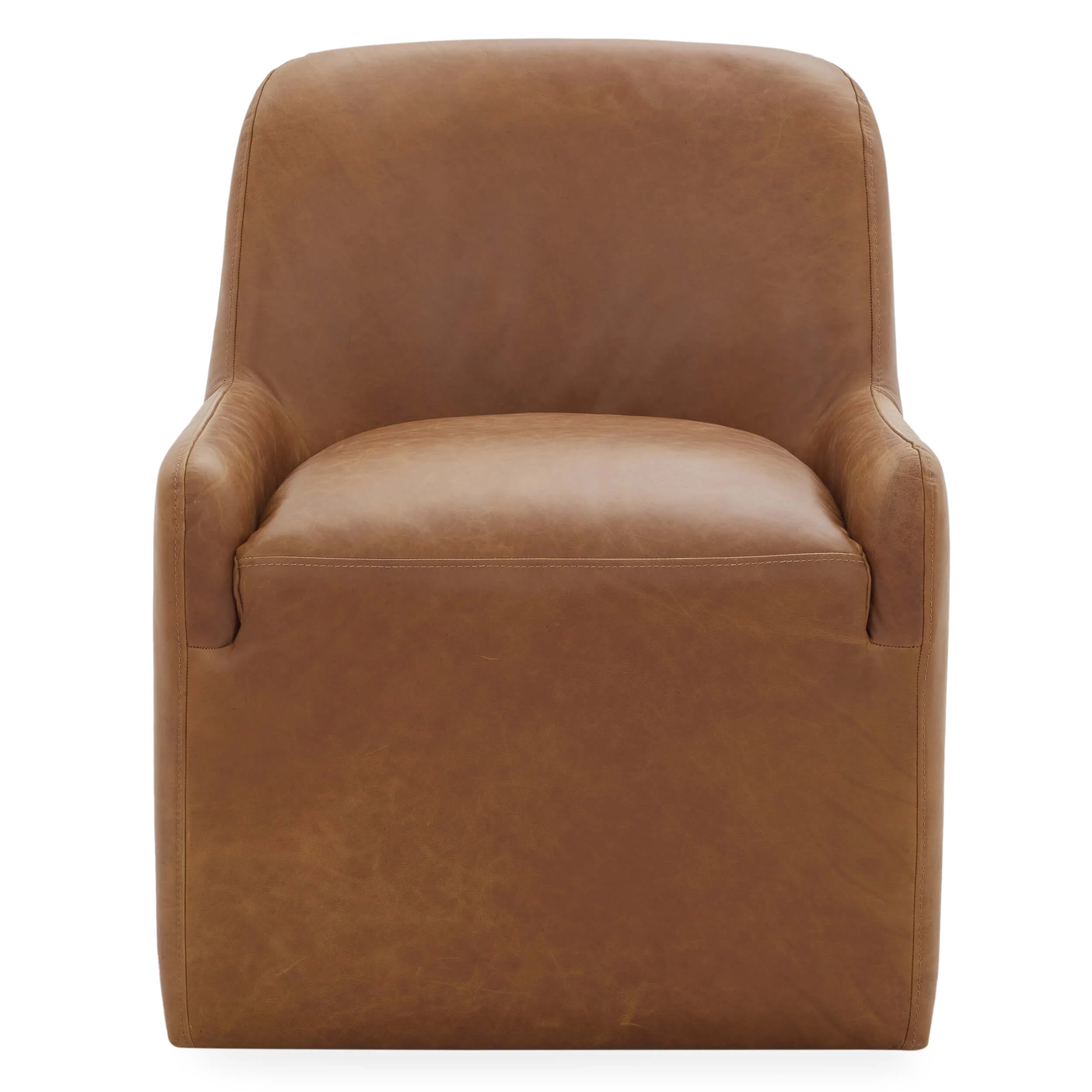 Cruz Armless Leather Gliding Dining Chair, Concord Mink, Set of 2 by Becki Owens - Image 2