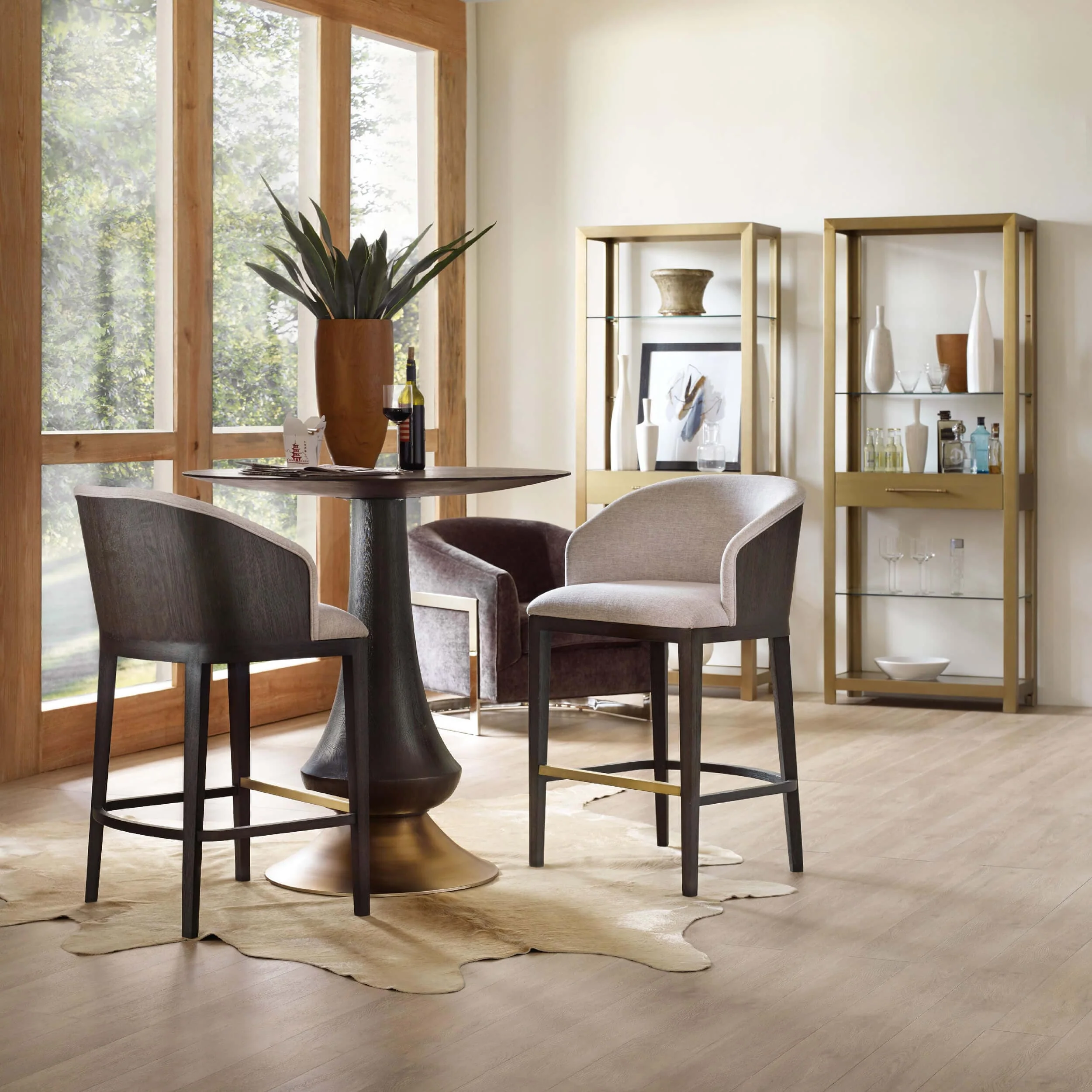 Curata Upholstered Bar Stool, Montlieu Opal - Image 3