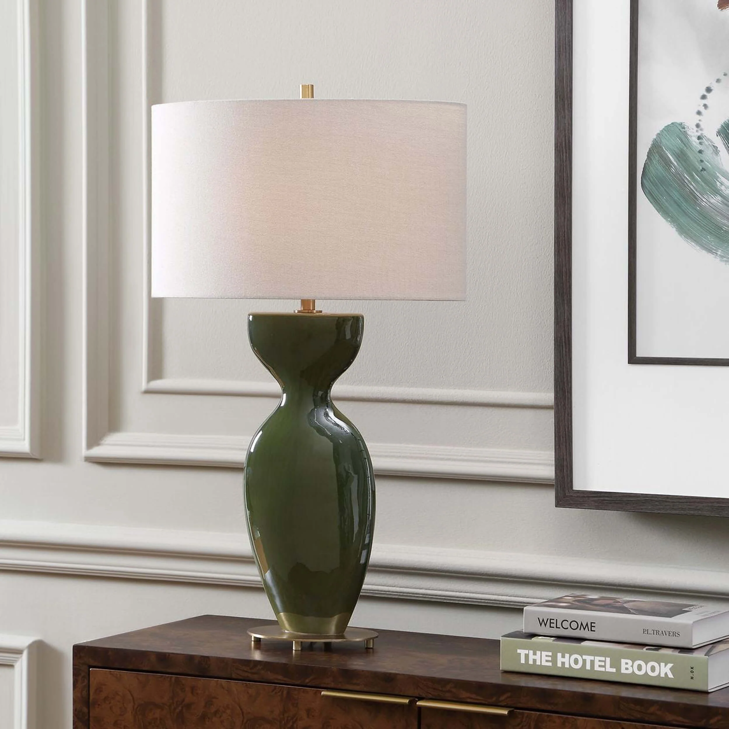 Curhan Table Lamp, Moss Green - Image 4