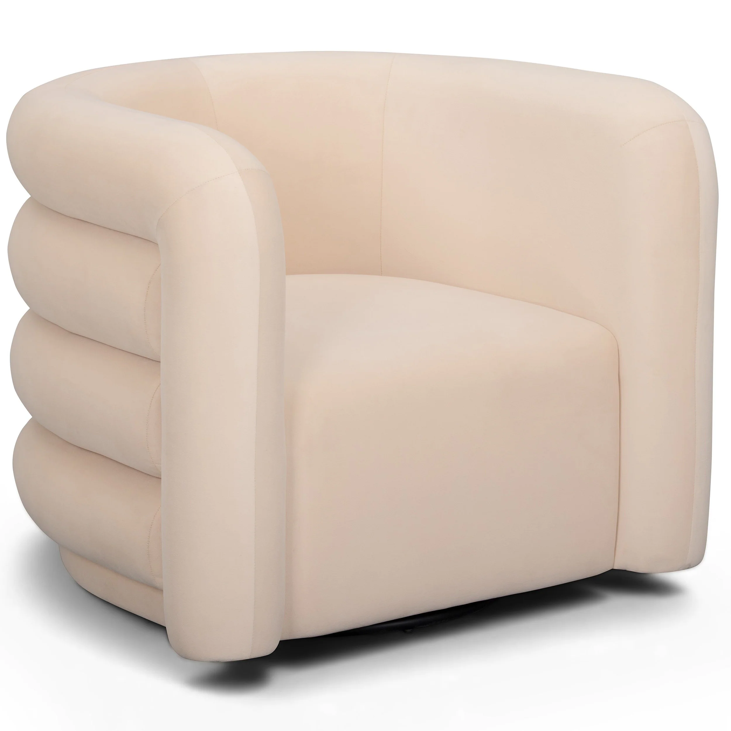Curves Swivel Chair, Peach