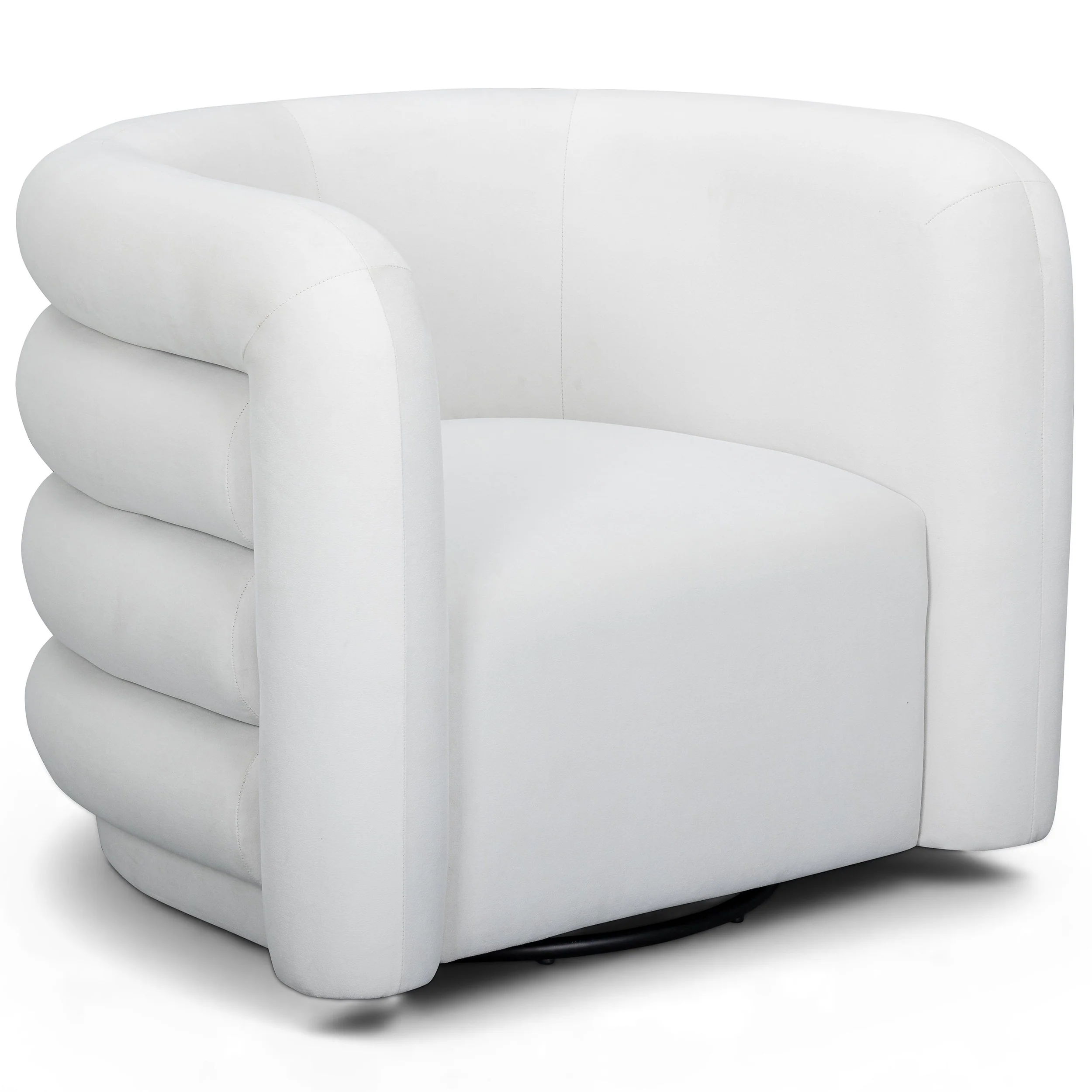 Curves Swivel Chair, Cream