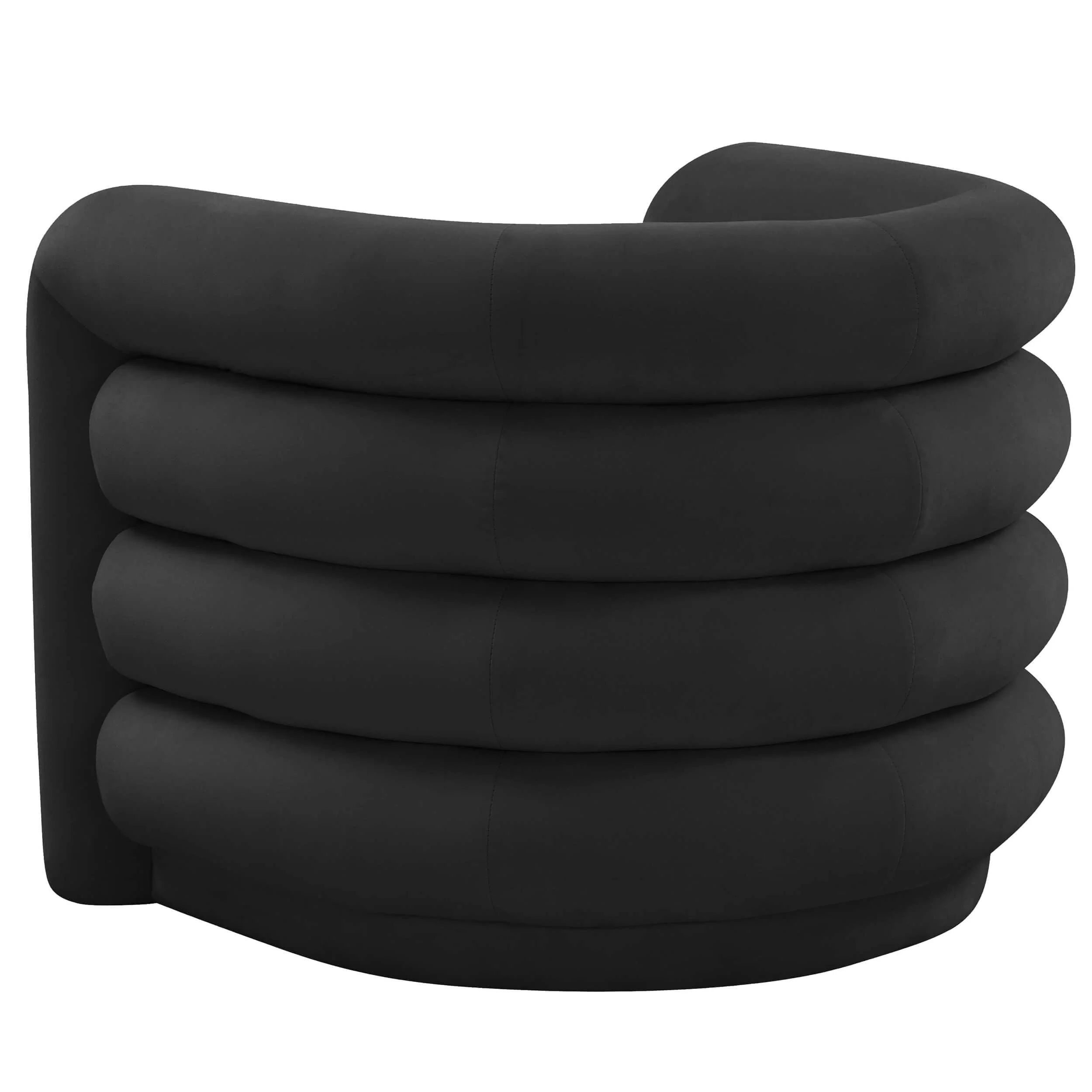 Curves Lounge Chair, Black - Image 2