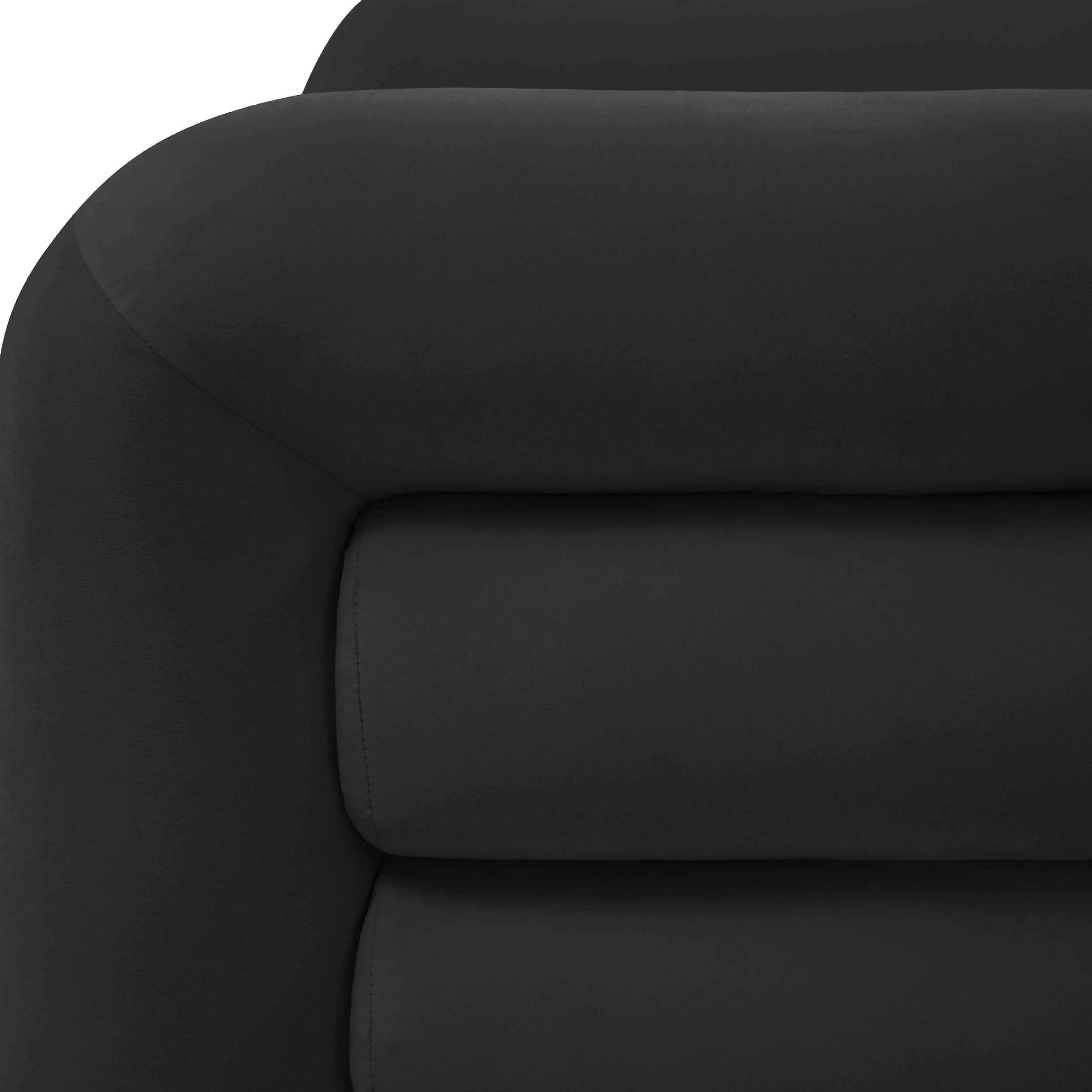 Curves Lounge Chair, Black - Image 3