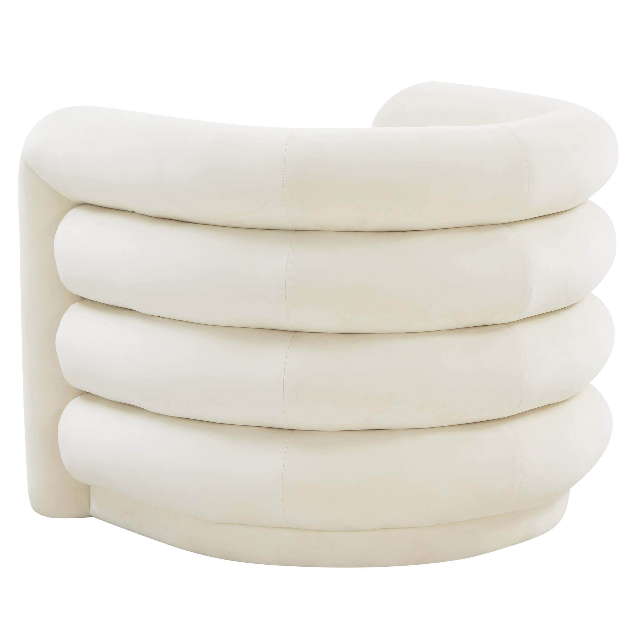 Curves Lounge Chair, Cream - Image 2