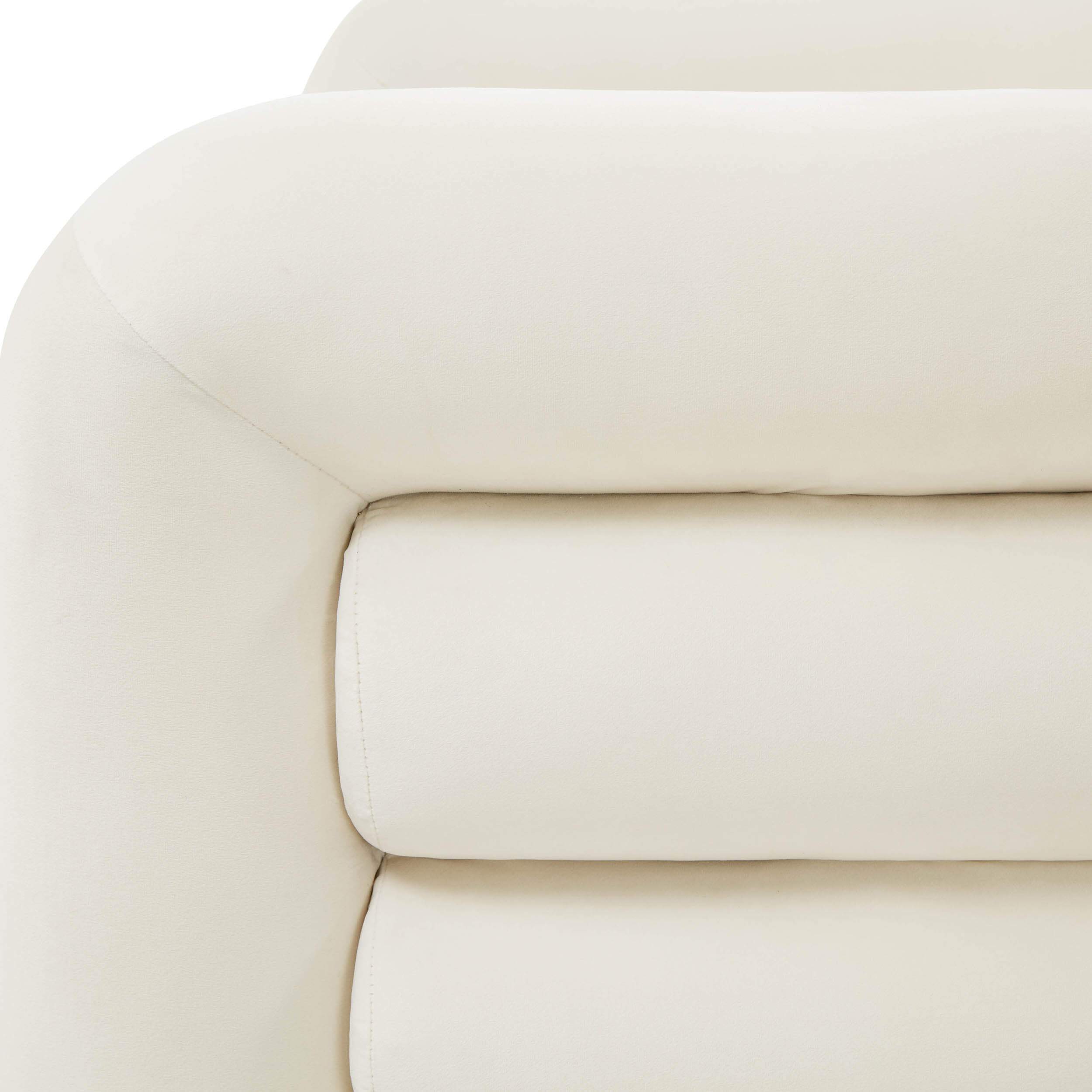 Curves Lounge Chair, Cream - Image 3