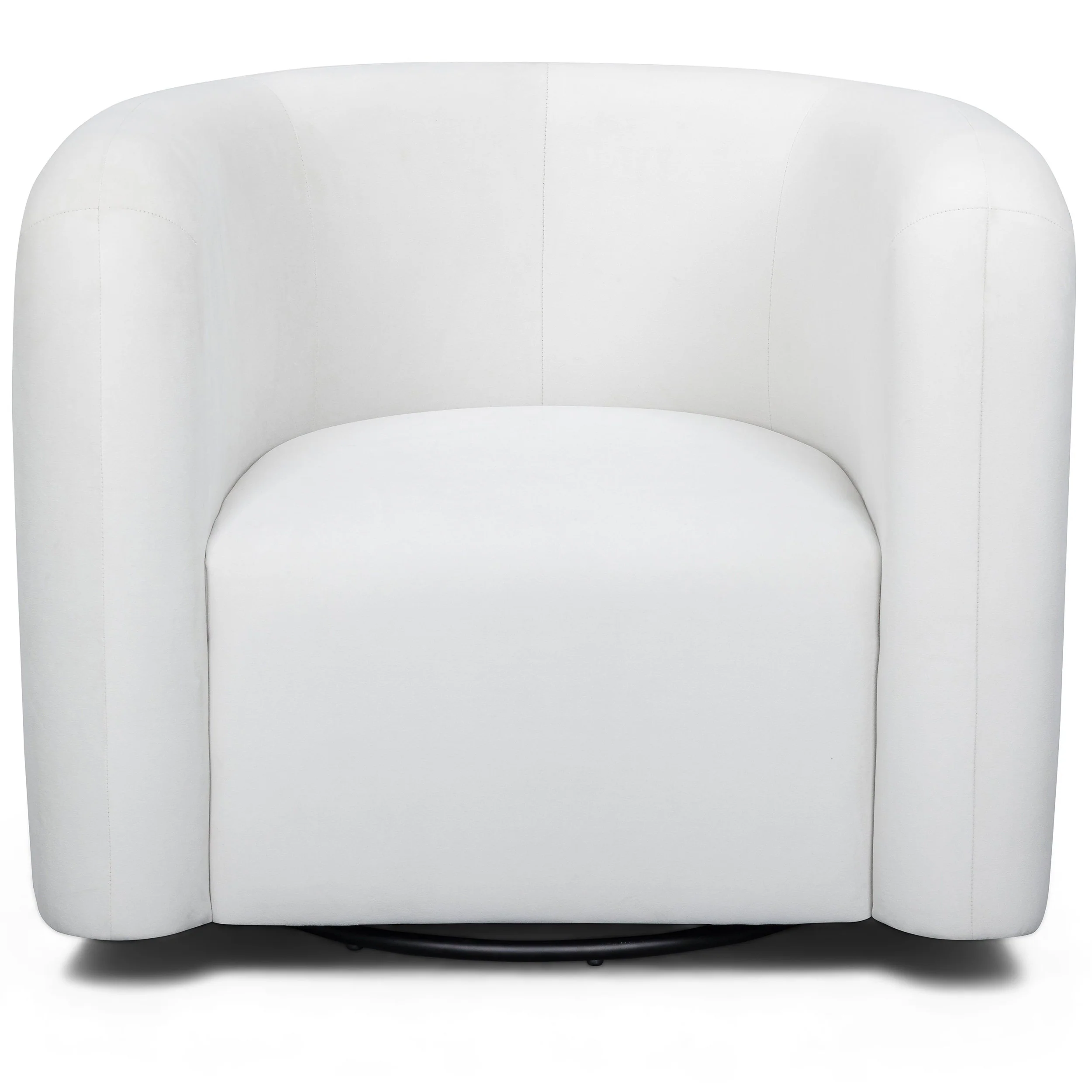 Curves Swivel Chair, Cream - Image 2