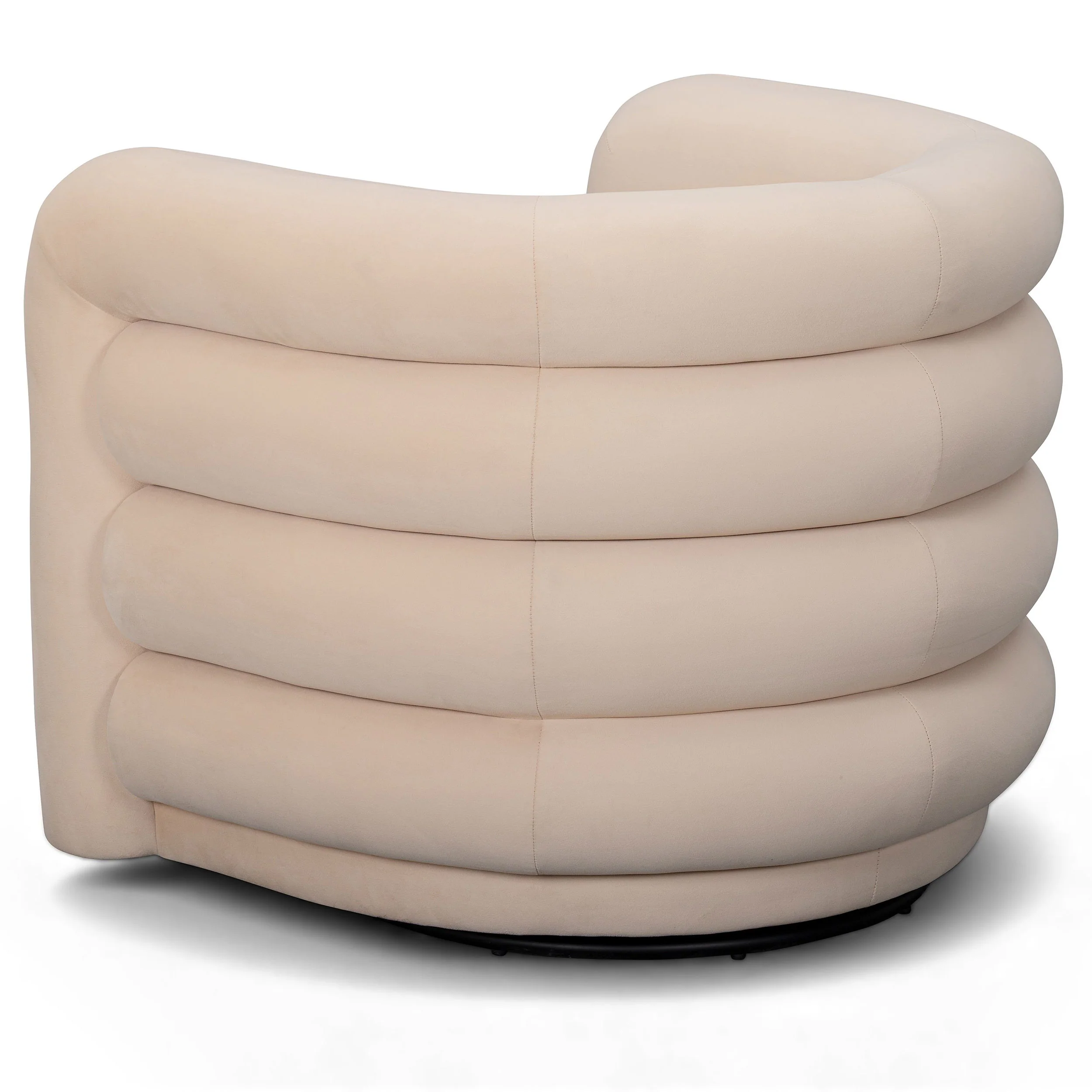 Curves Swivel Chair, Peach - Image 4