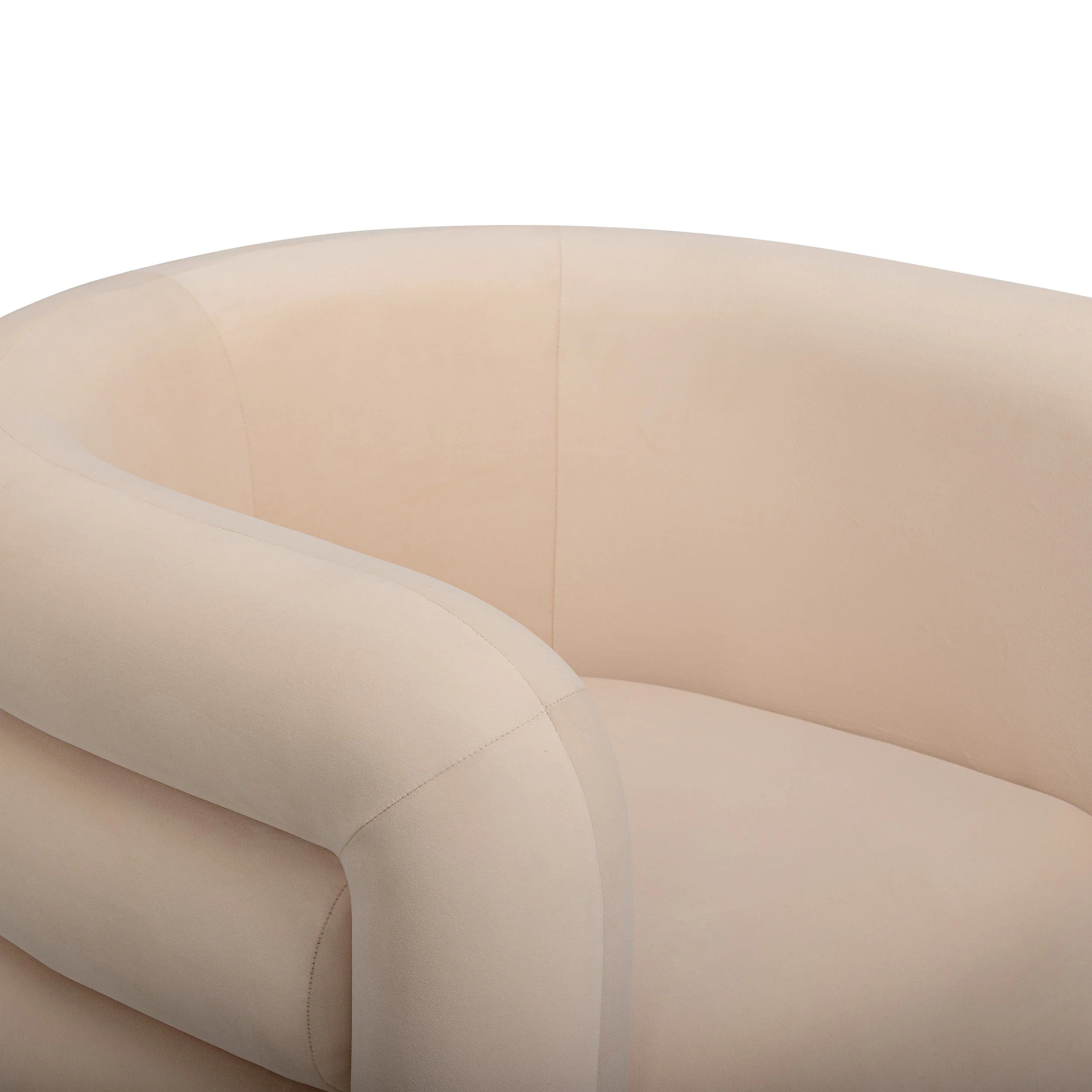 Curves Swivel Chair, Peach - Image 5