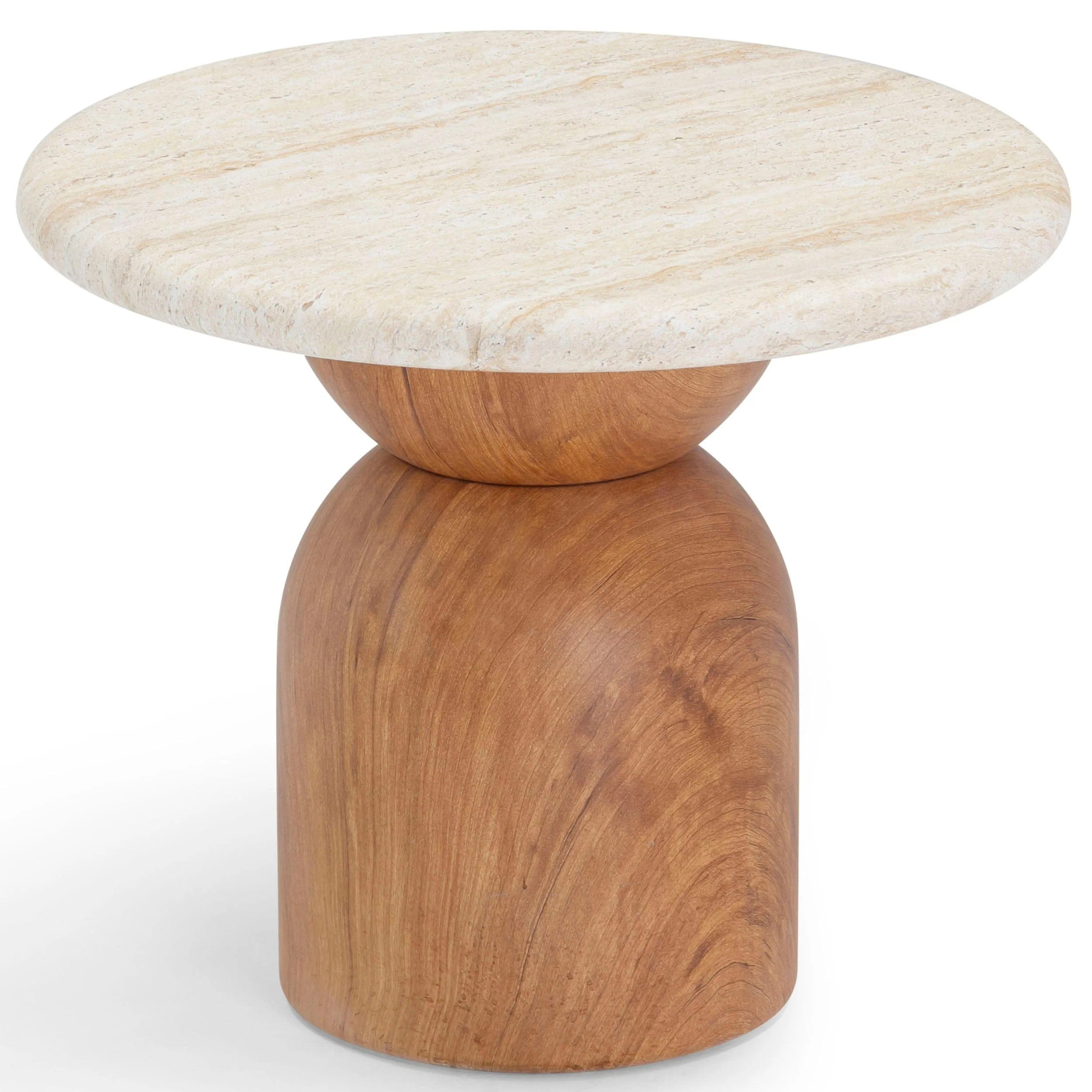 Cynthia Side Table, Natural/Brown