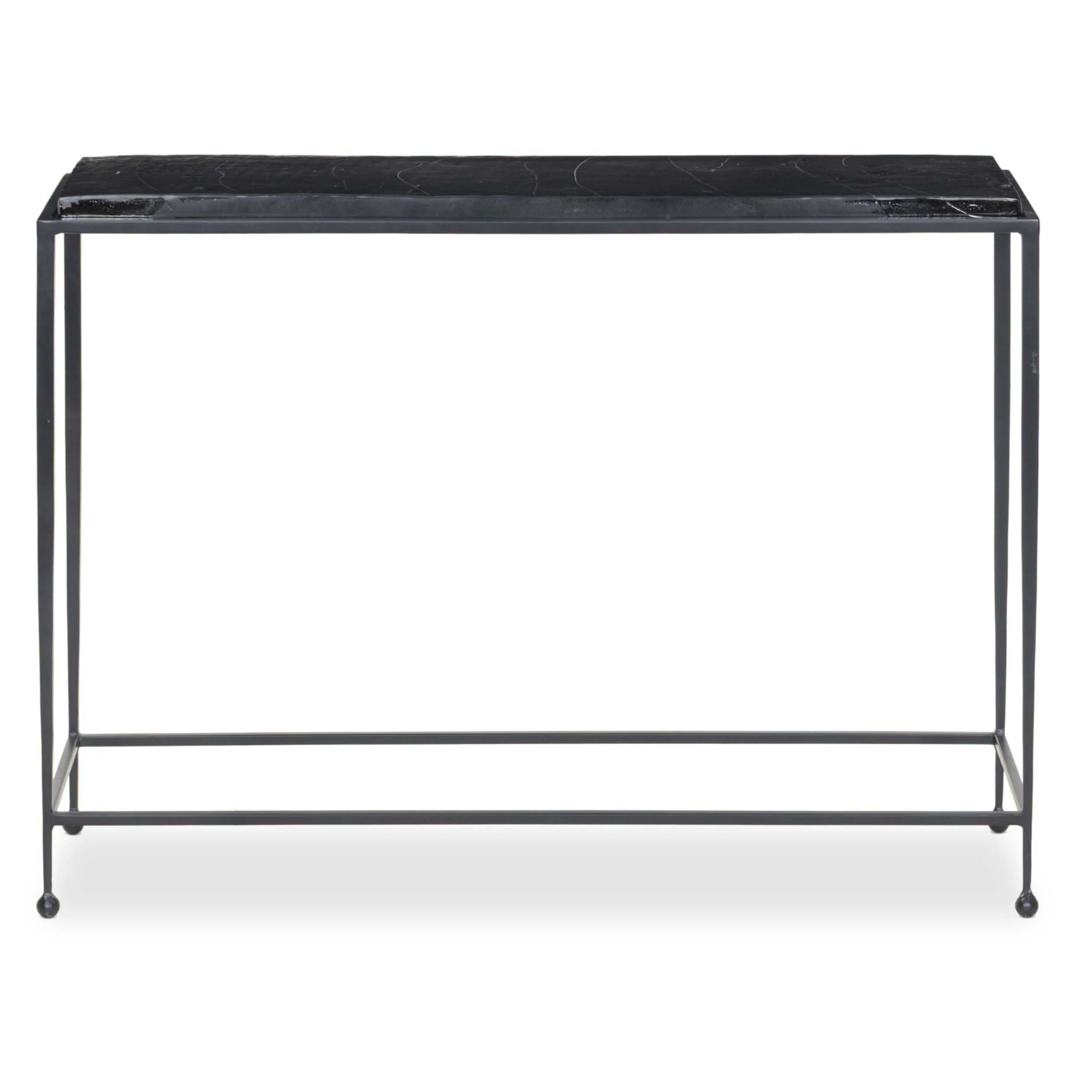 Dalston Cast Glass Console Table, Smoked Black by Four Hands - Image 2