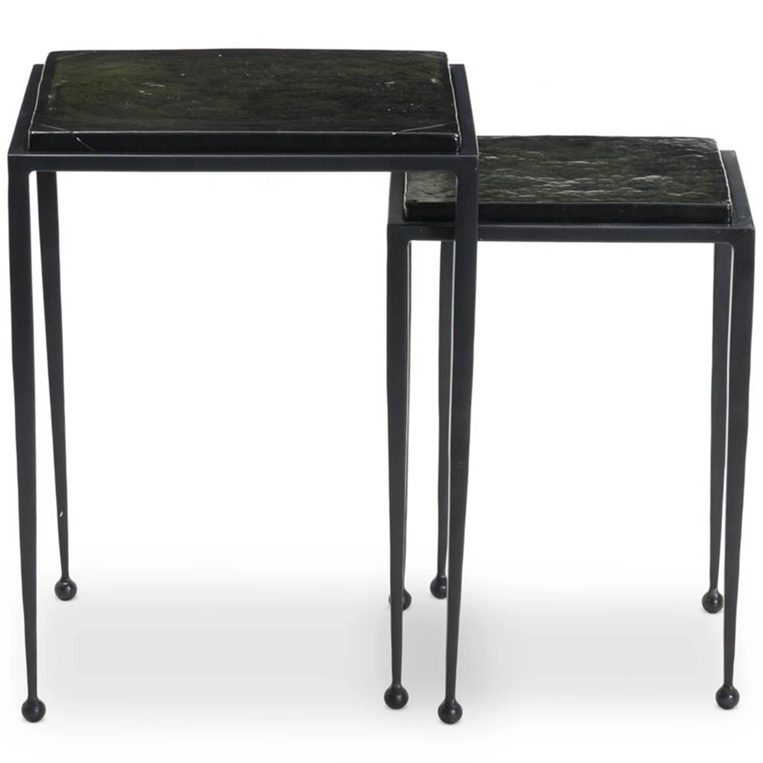 Dalston Nesting End Table, Moss Cast Glass by Four Hands - Image 2