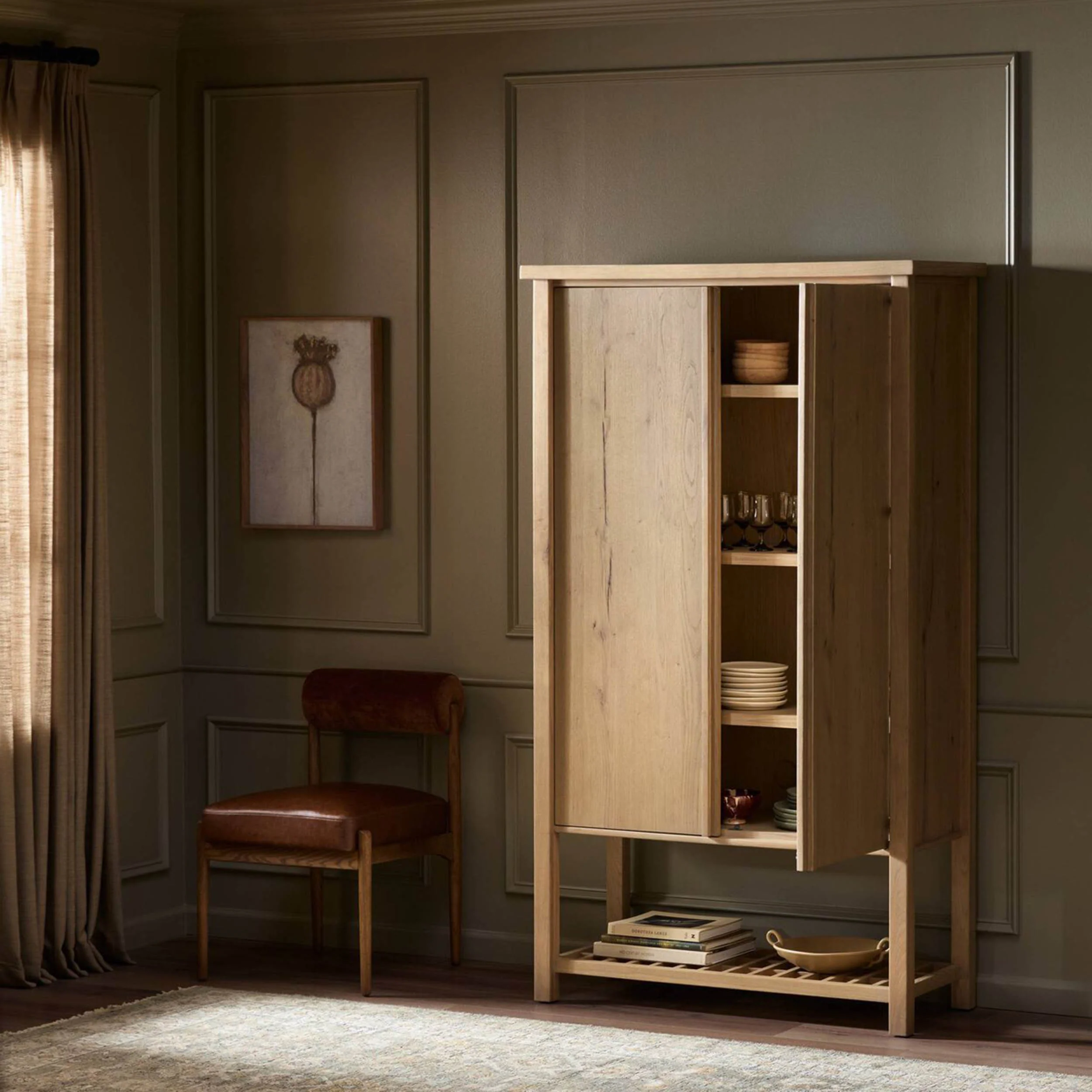 Dalton Cabinet, Aged Natural by Four Hands - Image 6