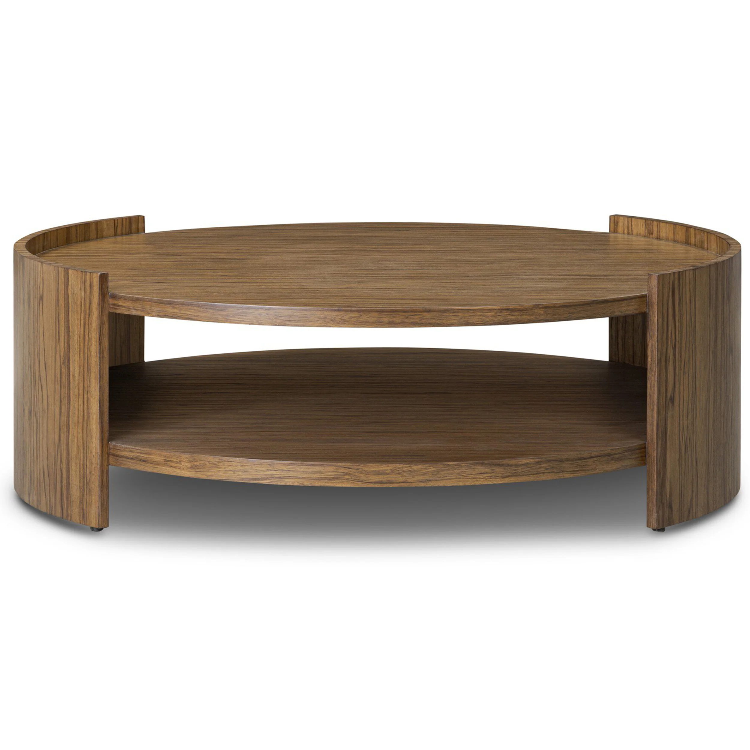 Damari Round Coffee Table, Medium Brown by Four Hands - Image 2