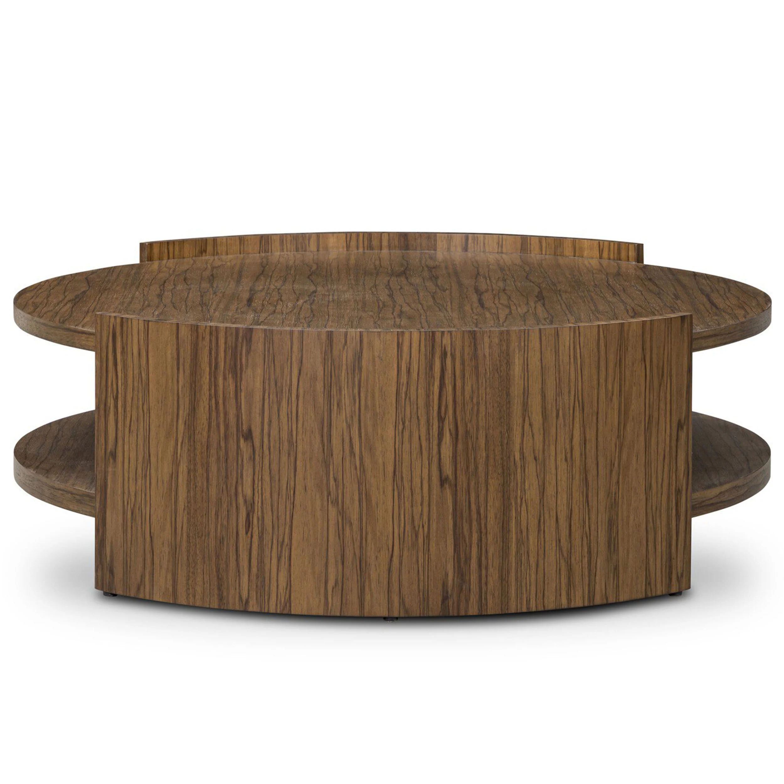 Damari Round Coffee Table, Medium Brown by Four Hands - Image 3