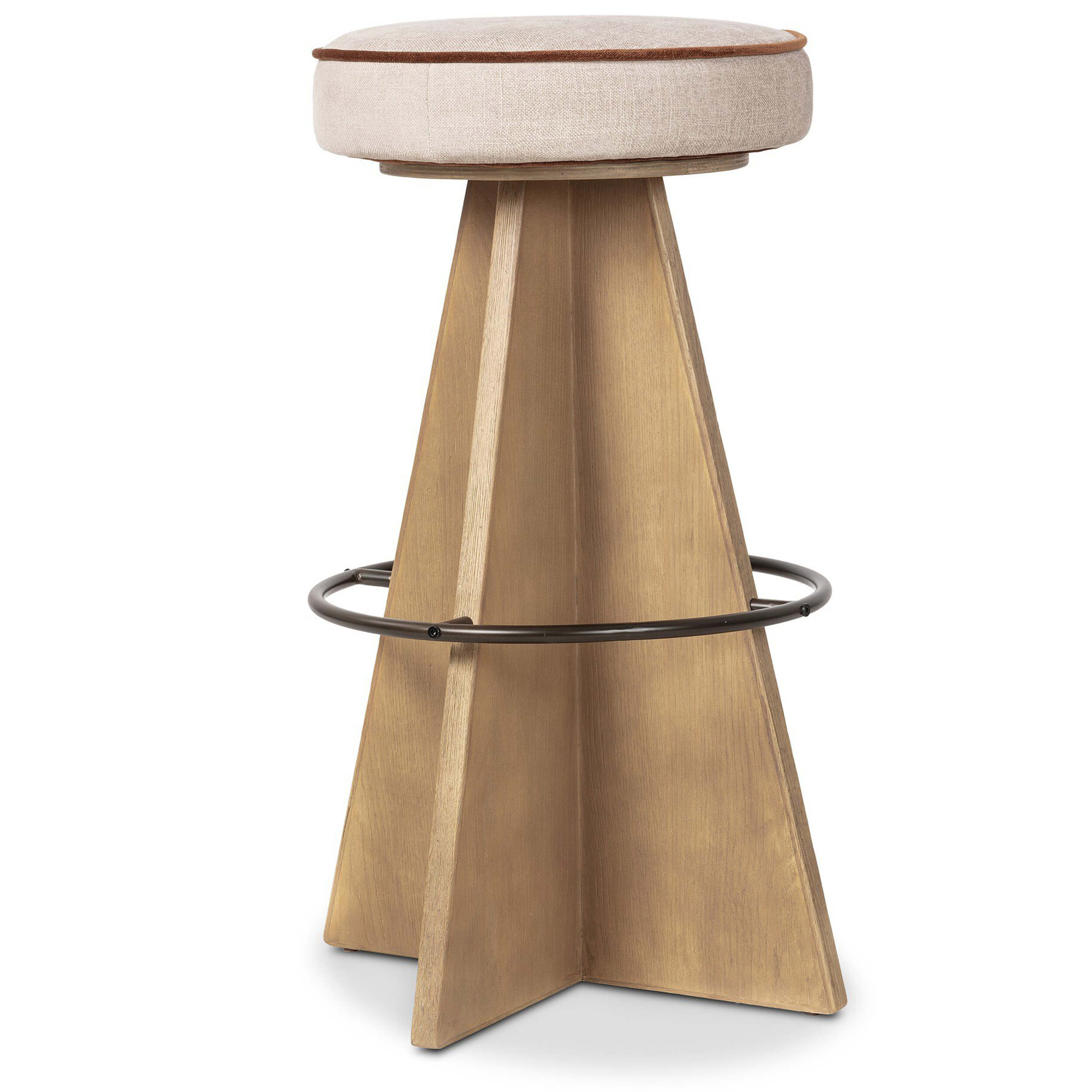 Damon Swivel Bar & Counter Stool, Harbor Sand - Image 6