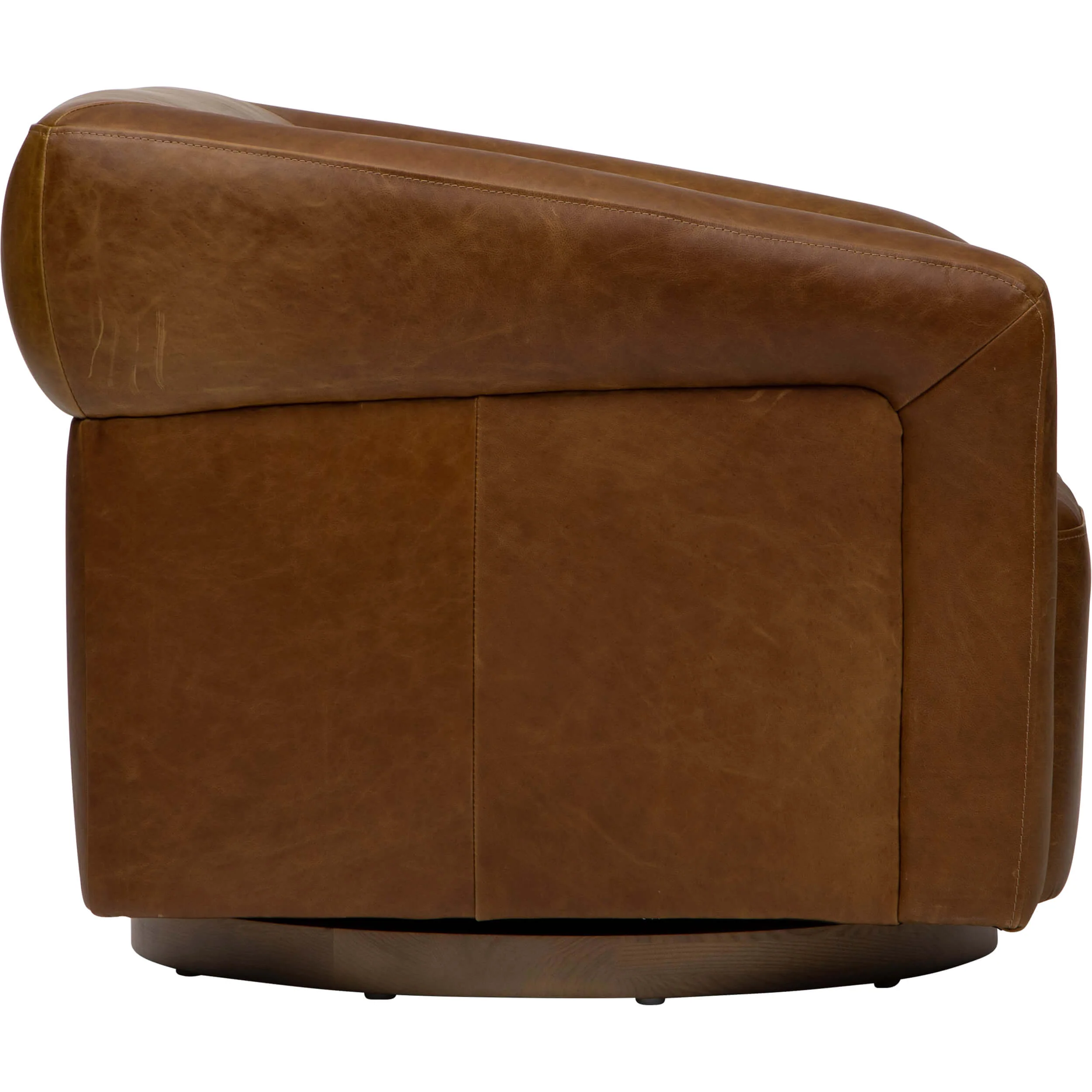 Dana Leather Swivel Chair, Concord Mink by Becki Owens - Image 3