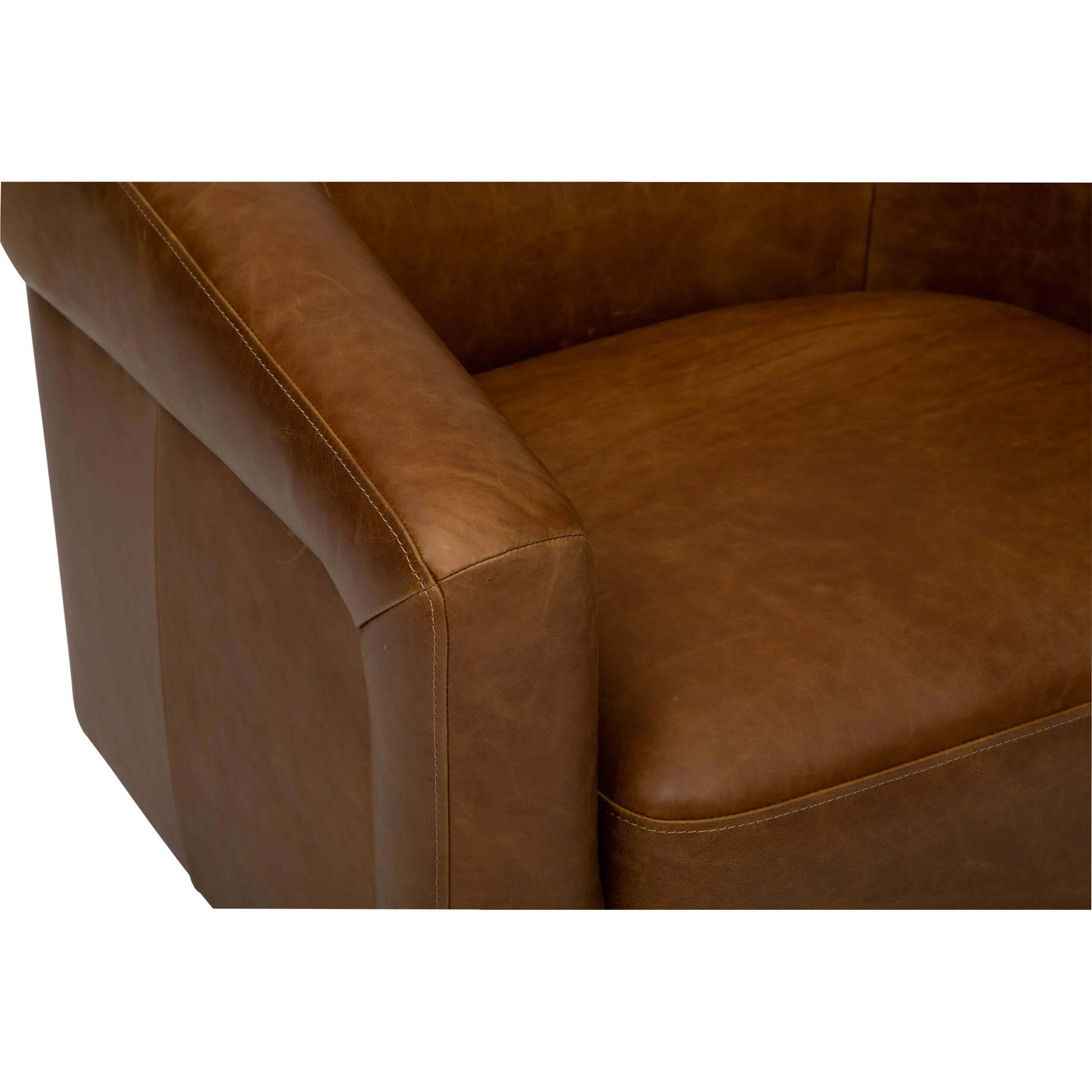 Dana Leather Swivel Chair, Concord Mink by Becki Owens - Image 4