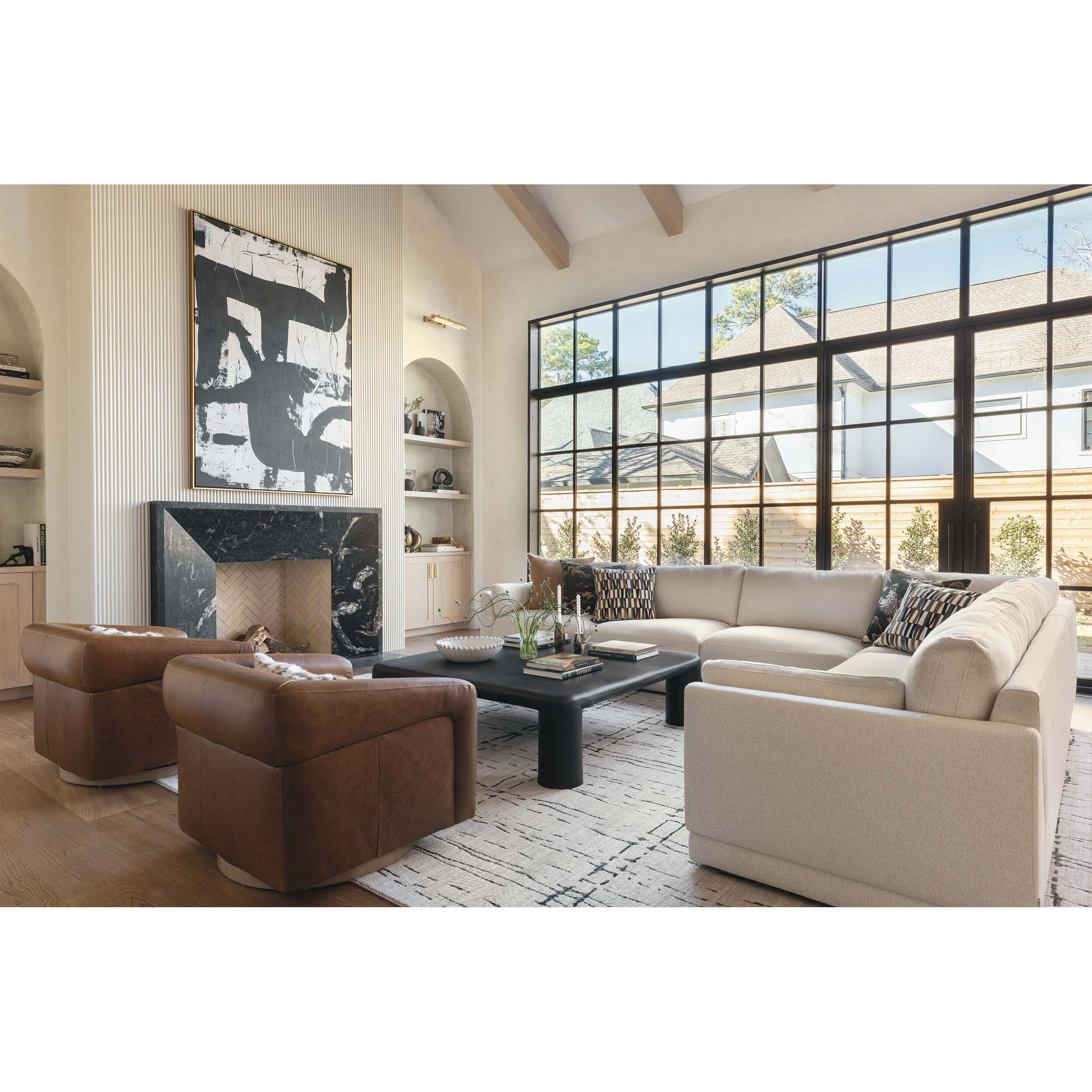 Dana Leather Swivel Chair, Concord Mink by Becki Owens - Image 6