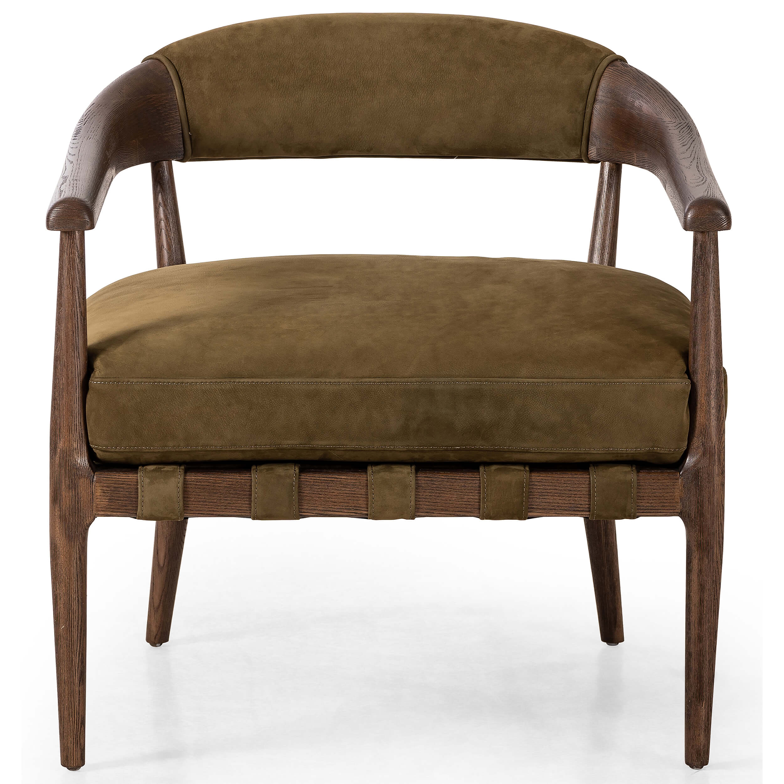 Dane Leather Chair, Cottswald Moss by Four Hands - Image 3