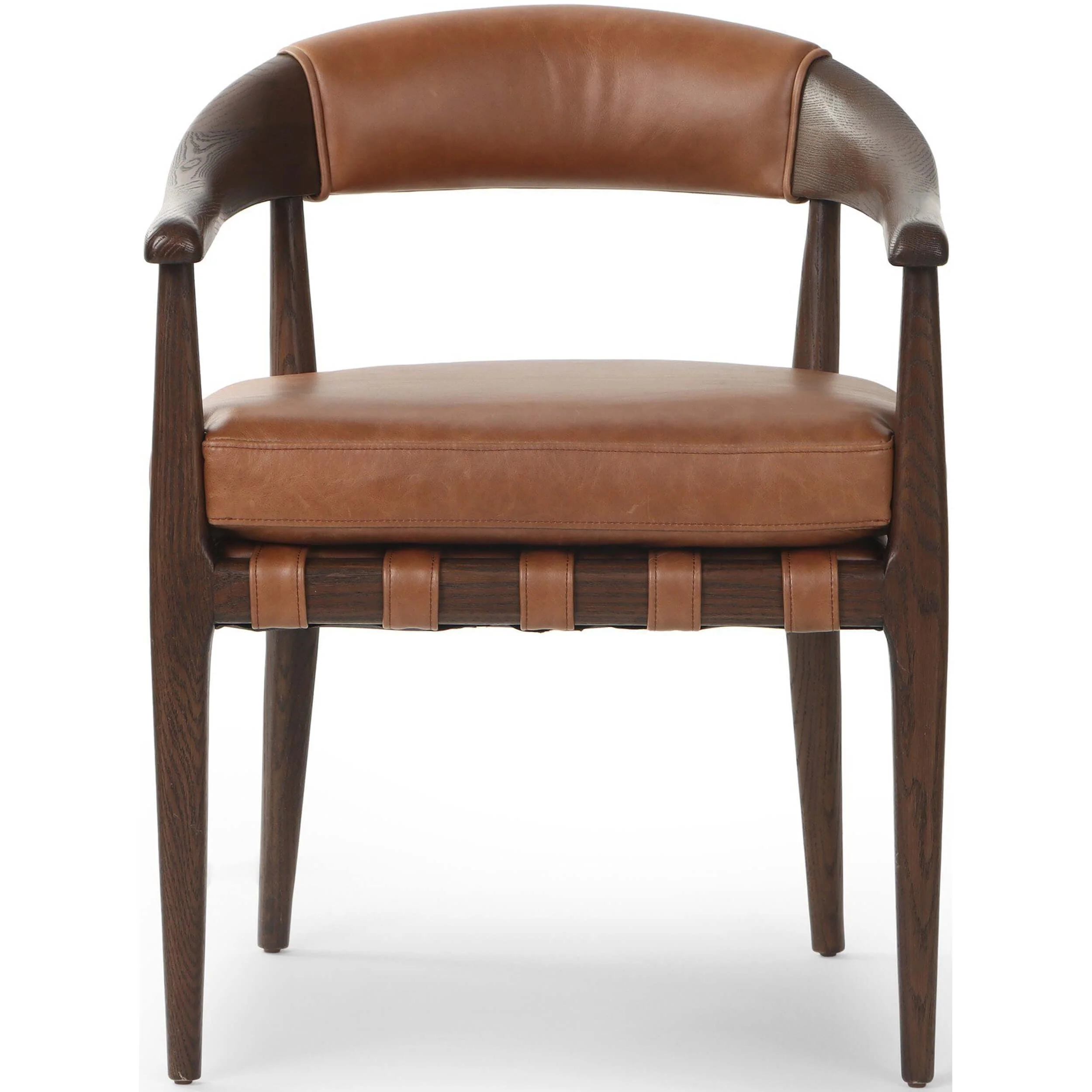 Dane Leather Dining Chair, Sonoma Chestnut - Image 2