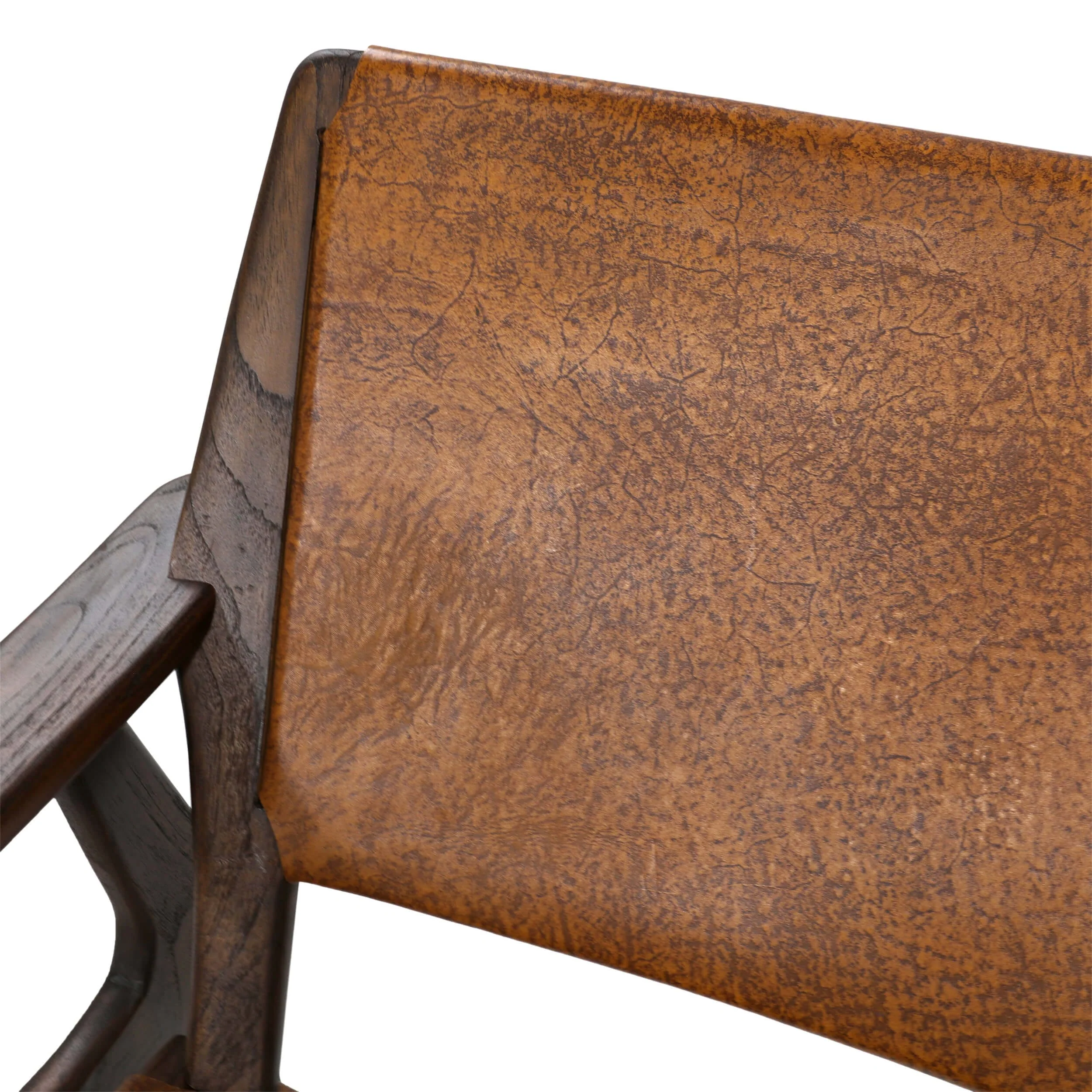 Dania Leather Chair, Medium Brown - Image 5