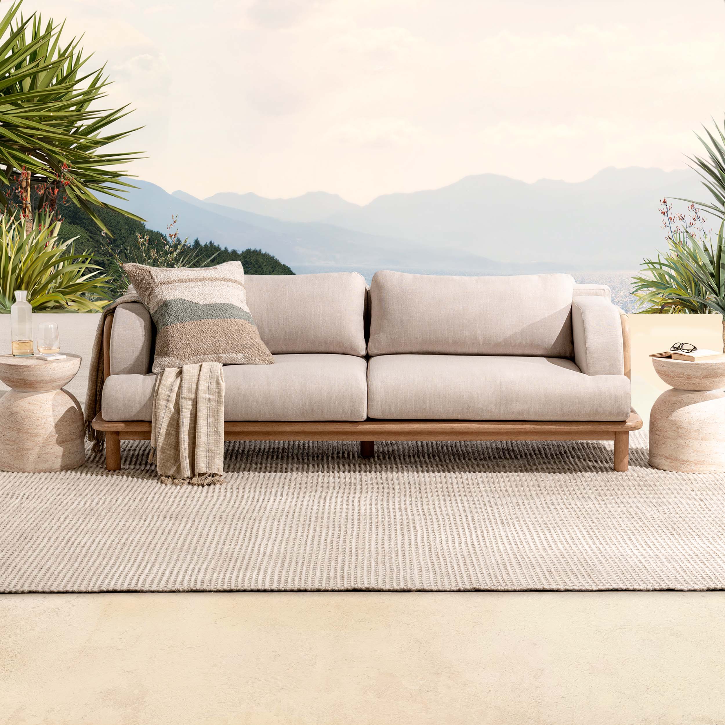 Dawson Outdoor Sofa, Butterscotch - Image 6