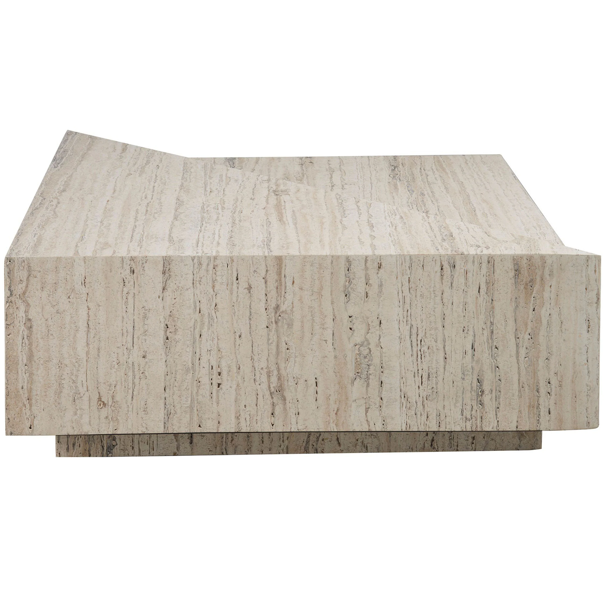 Daxton Cocktail Table, White Travertine - Image 3