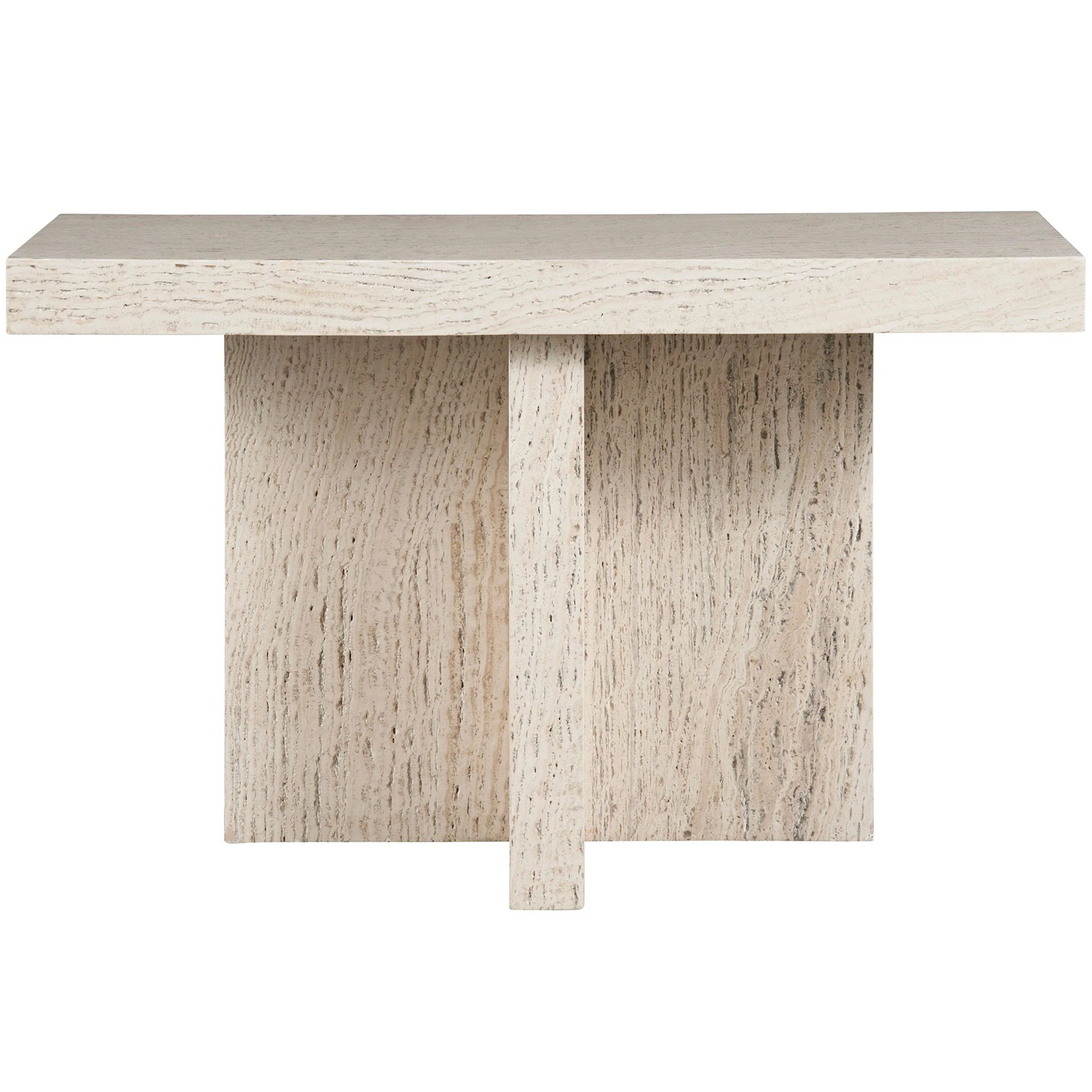 Daxton Console Table, White Travertine - Image 2