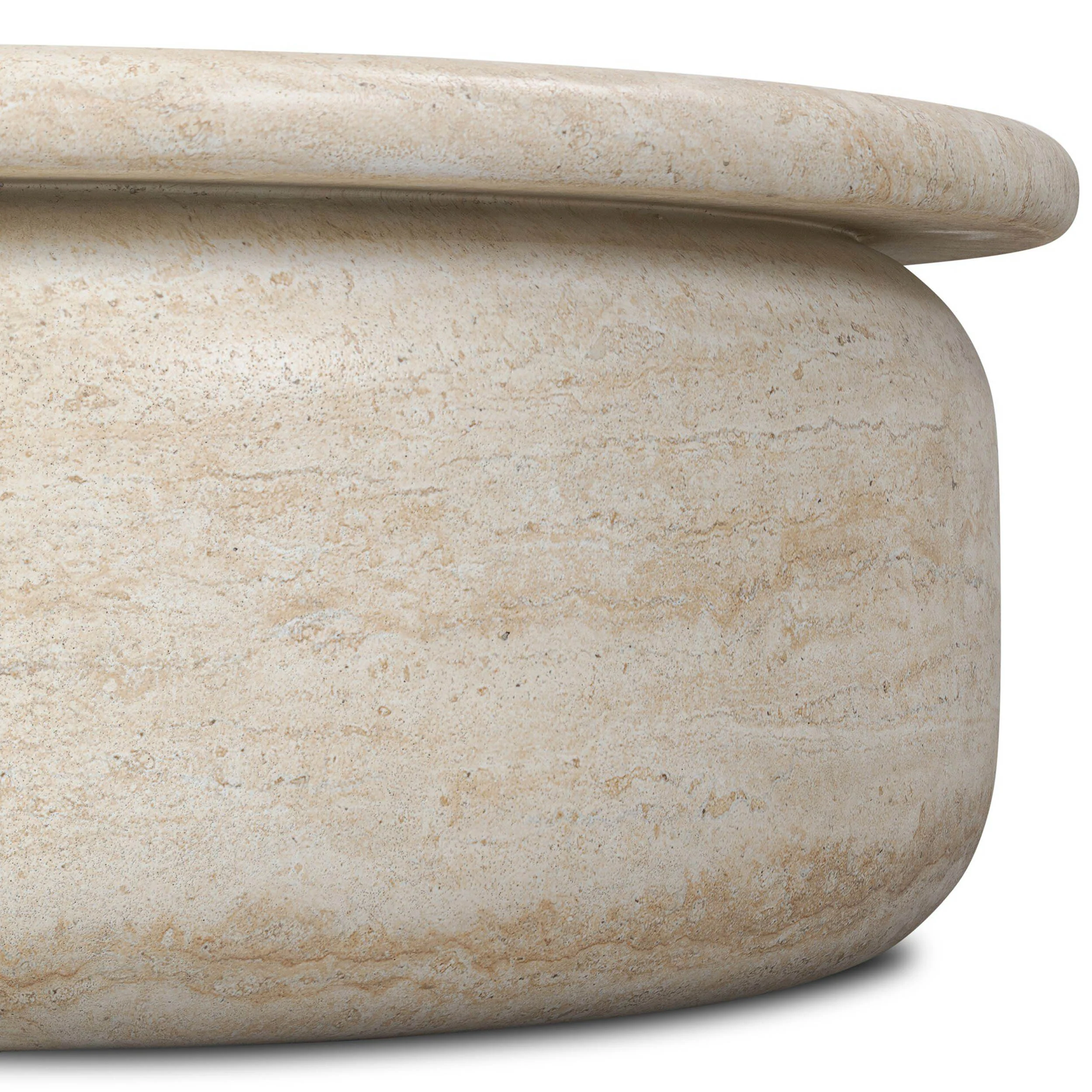 Dayna Coffee Table, Faux Travertine by Amber Lewis x Four Hands - Image 3