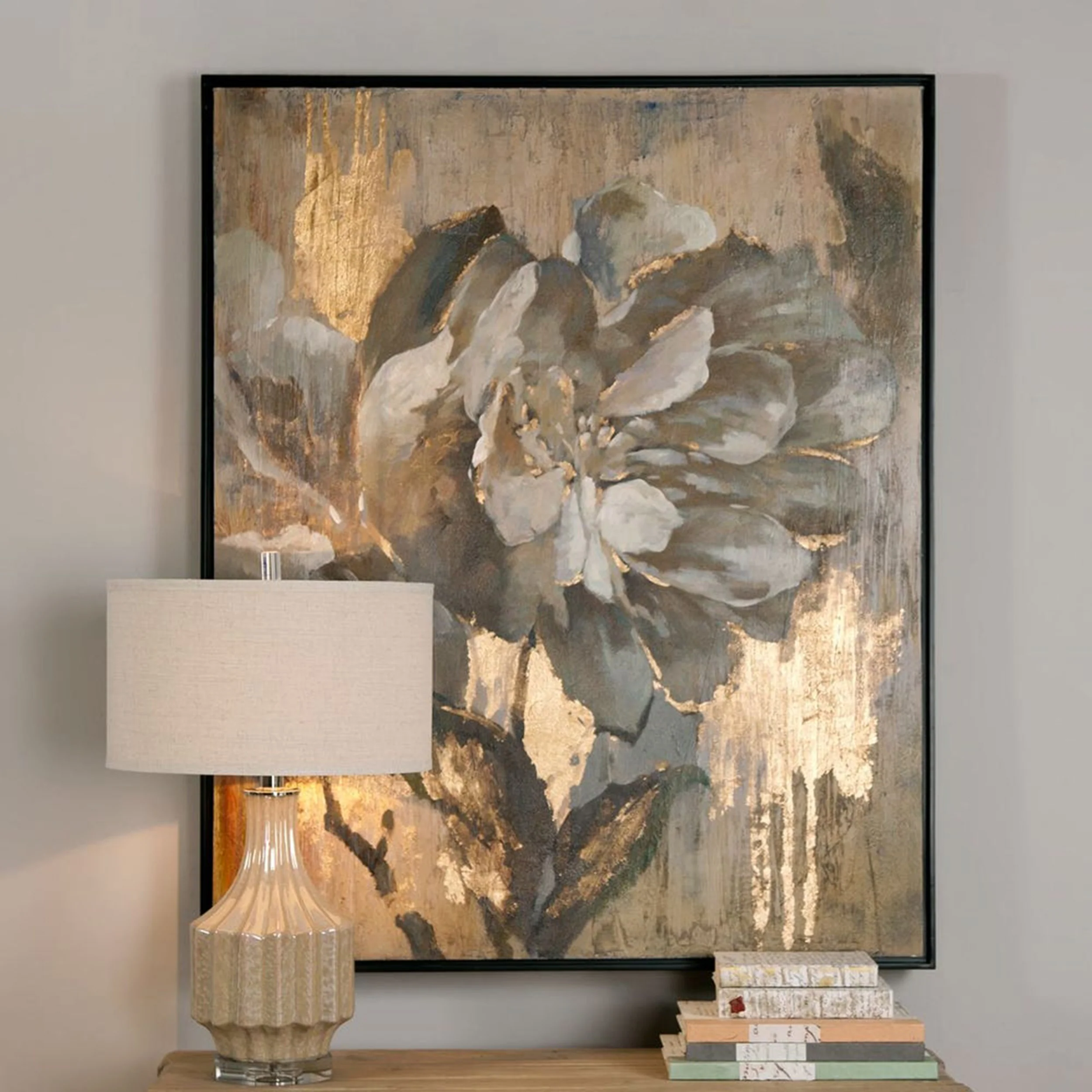 Dazzling Hand Painted Canvas, Black - Image 2