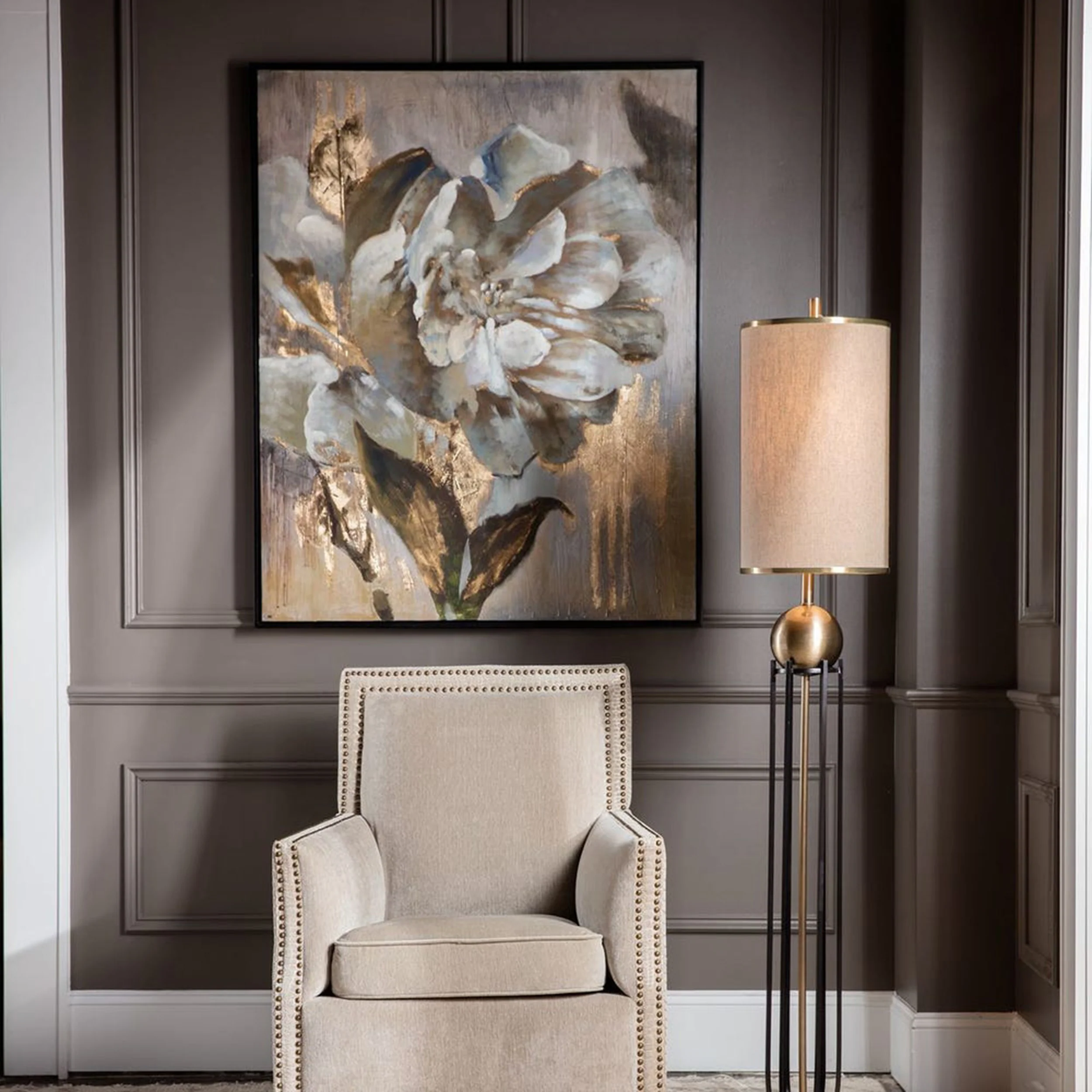 Dazzling Hand Painted Canvas, Black - Image 4