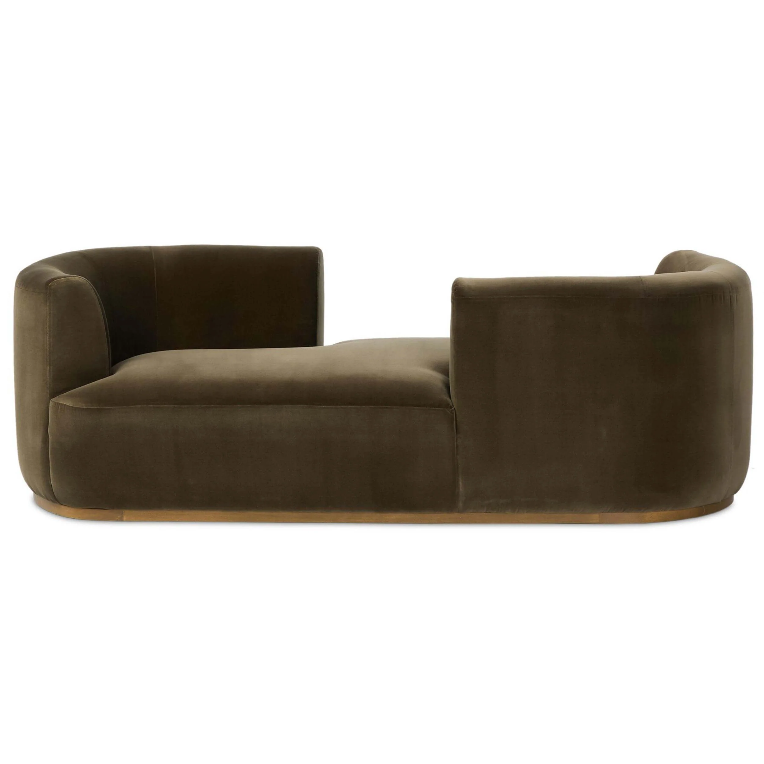 Deandra Tete A Tete Chaise, Surrey Olive by Four Hands - Image 2