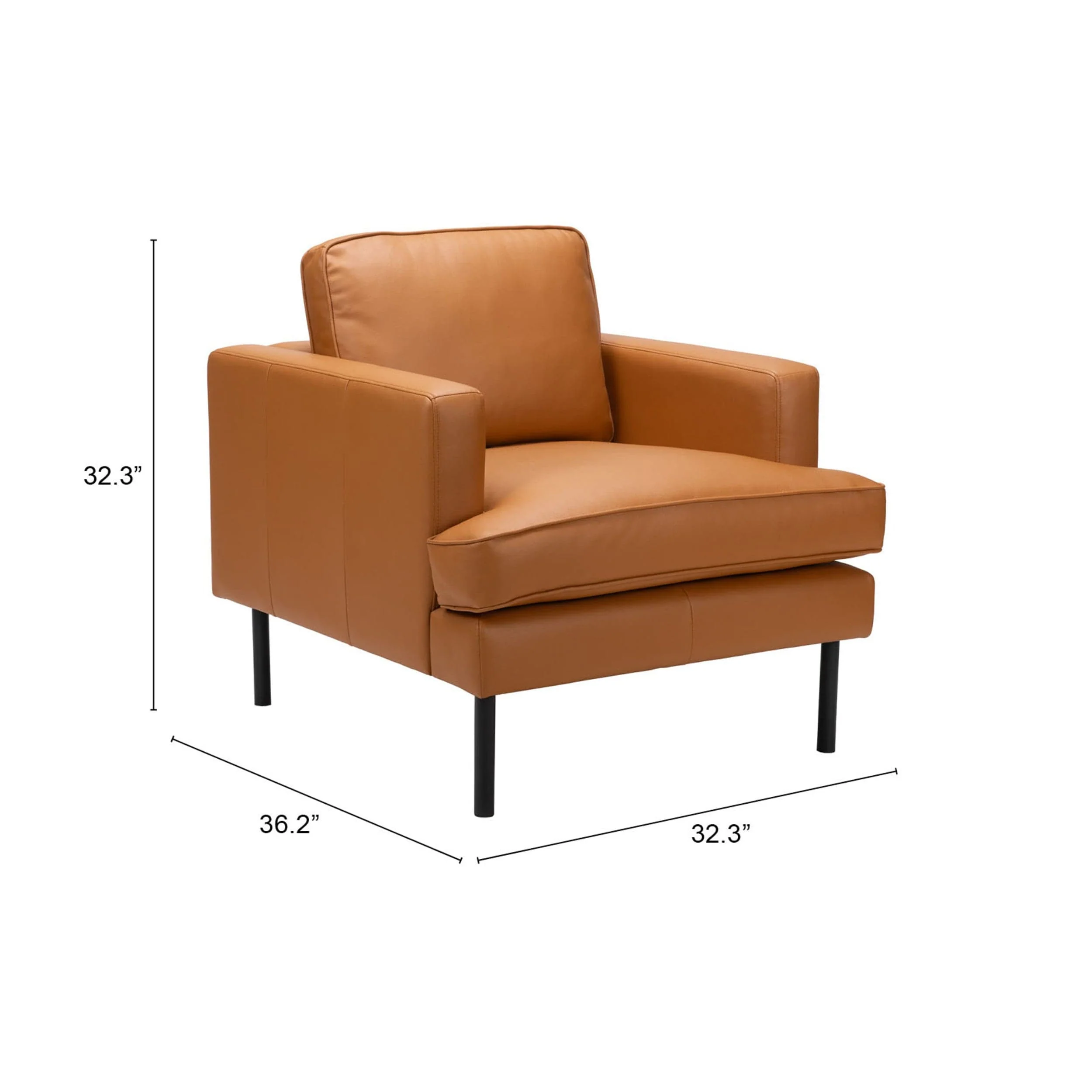 Decade Armchair, Brown - Image 5