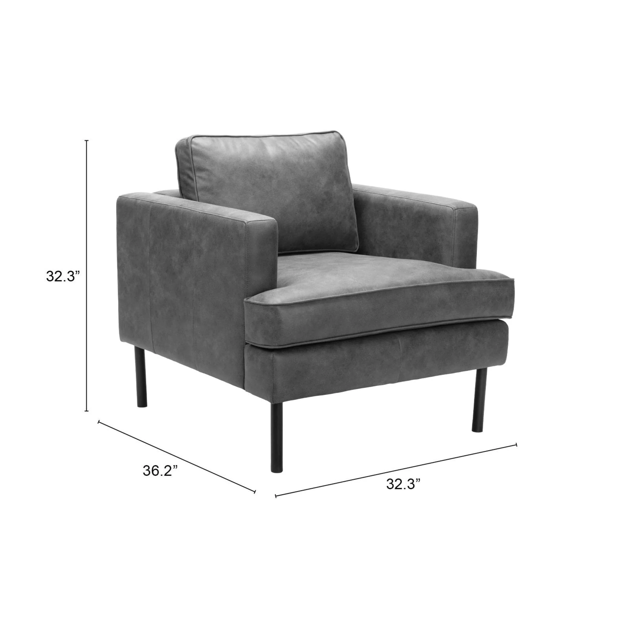 Decade Armchair, Vintage Gray - Image 5