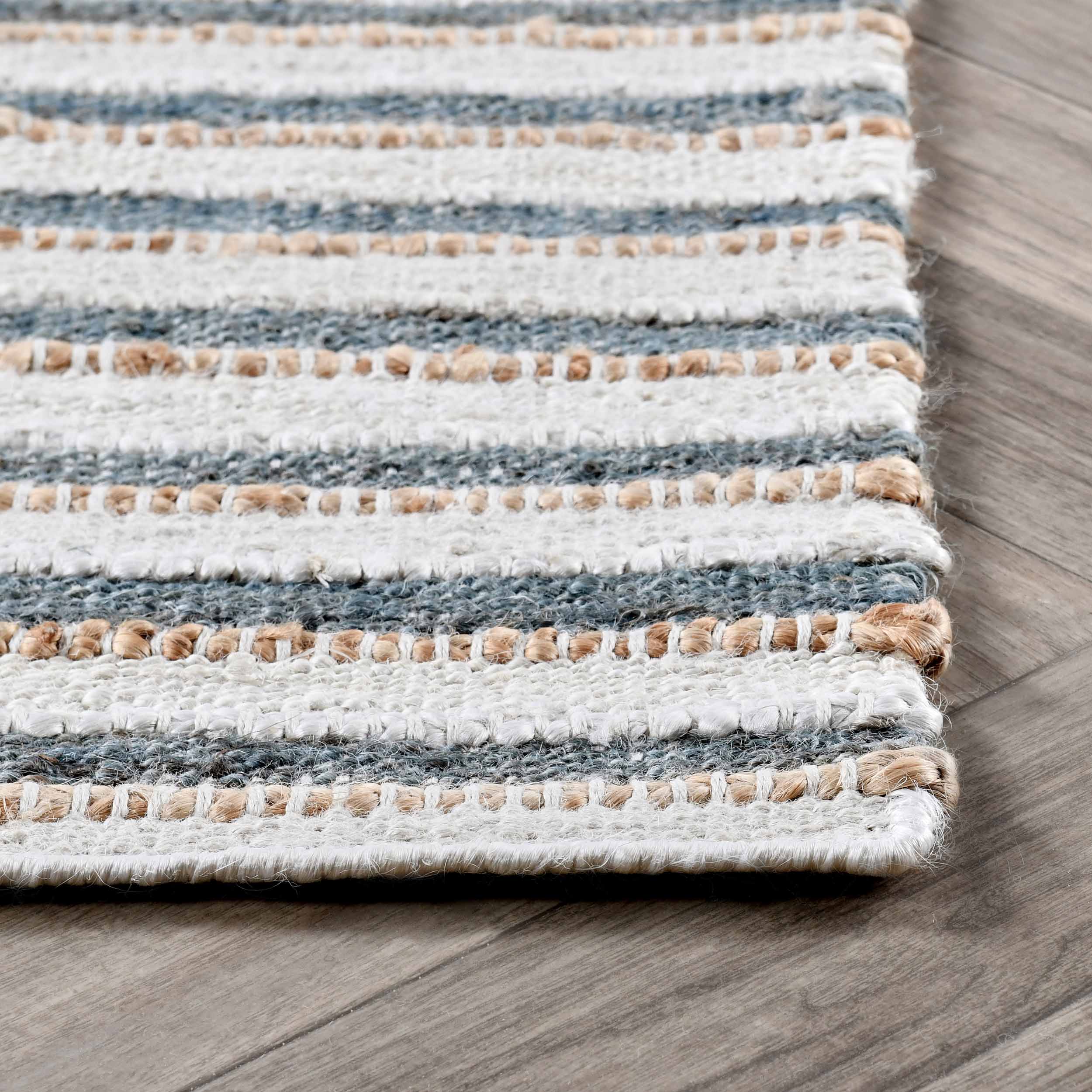 Del Mar Rug, Ivory/Aqua - Image 2