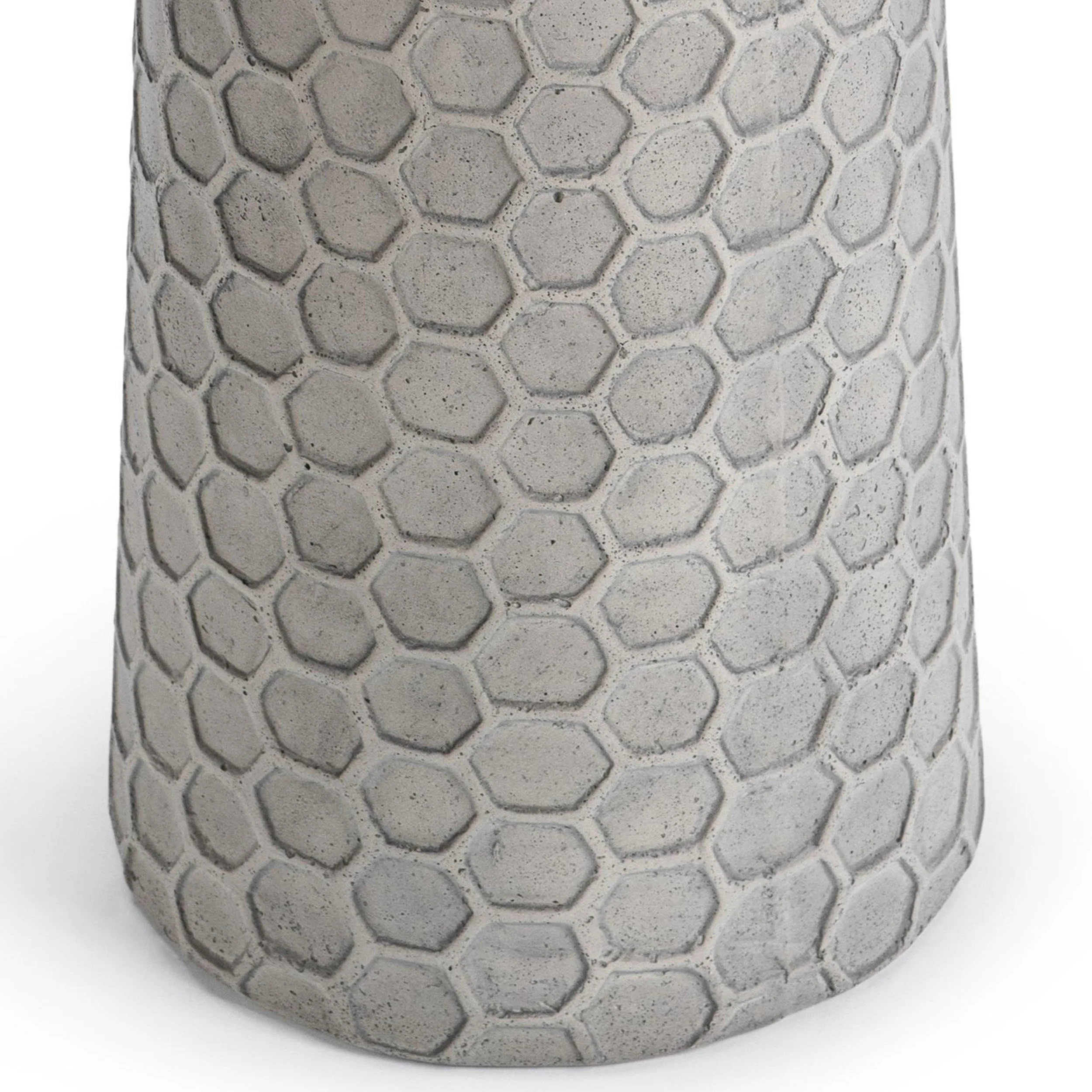 Delaine 20" Outdoor Accent Table, Light Gray - Image 4
