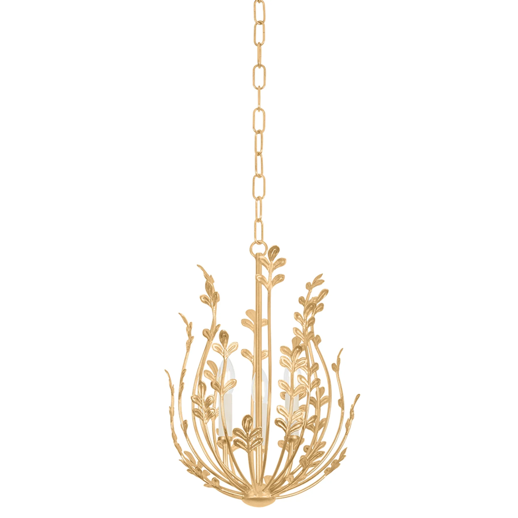 Delmore 3 Light Chandelier, Vintage Gold Leaf